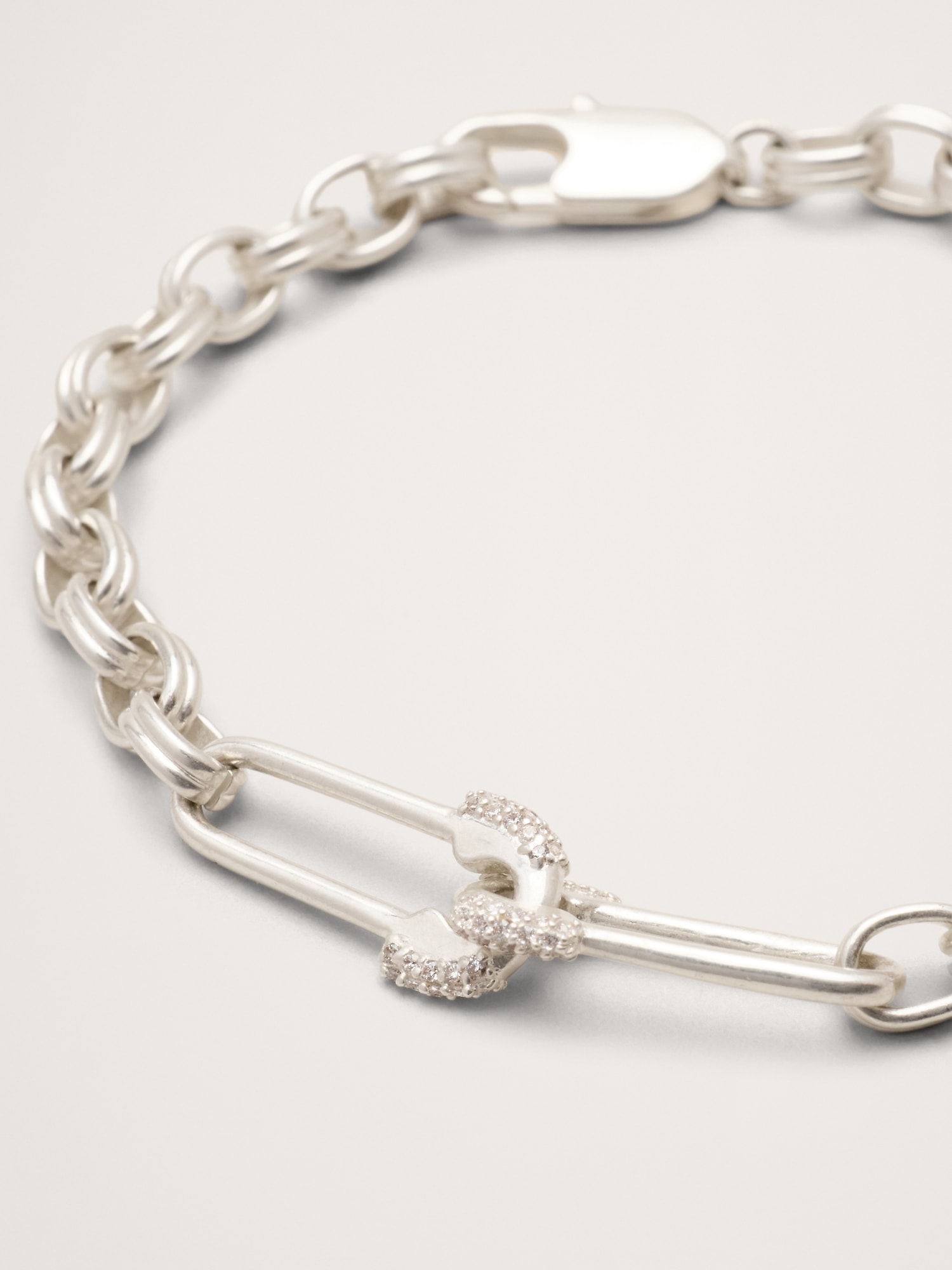 Image number 3 showing, Rhinestone Safety Pin Bracelet