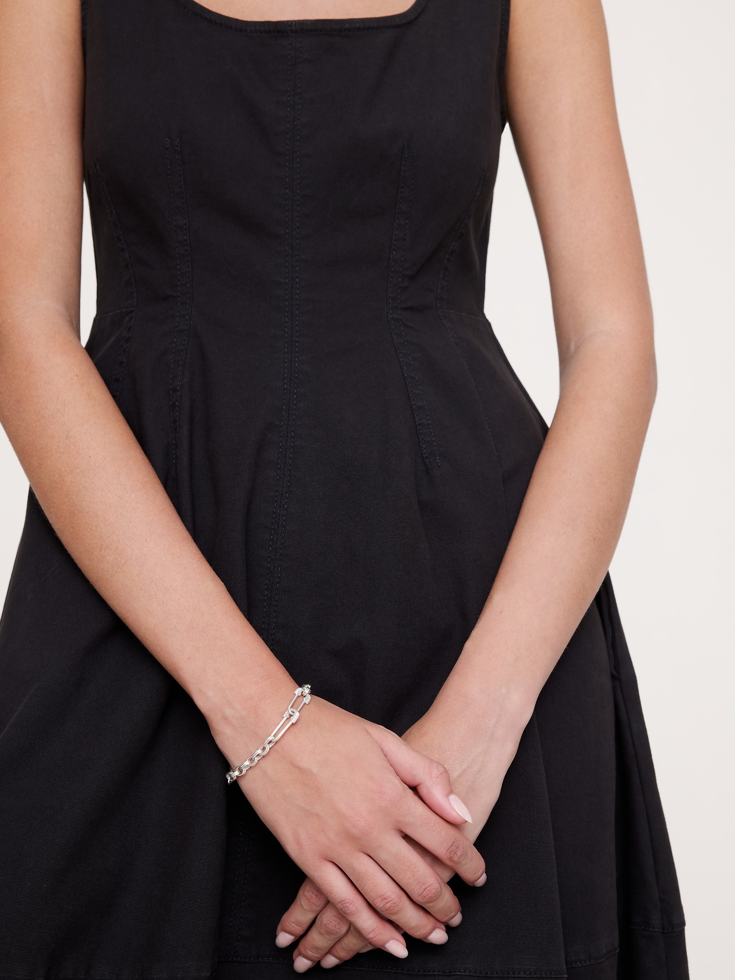 Image number 2 showing, Rhinestone Safety Pin Bracelet