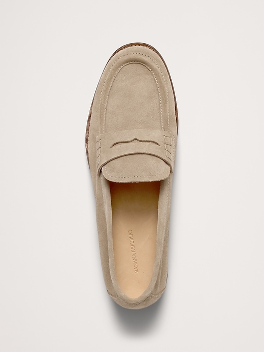 Italian Suede Penny Loafer | Banana Republic display picture 1