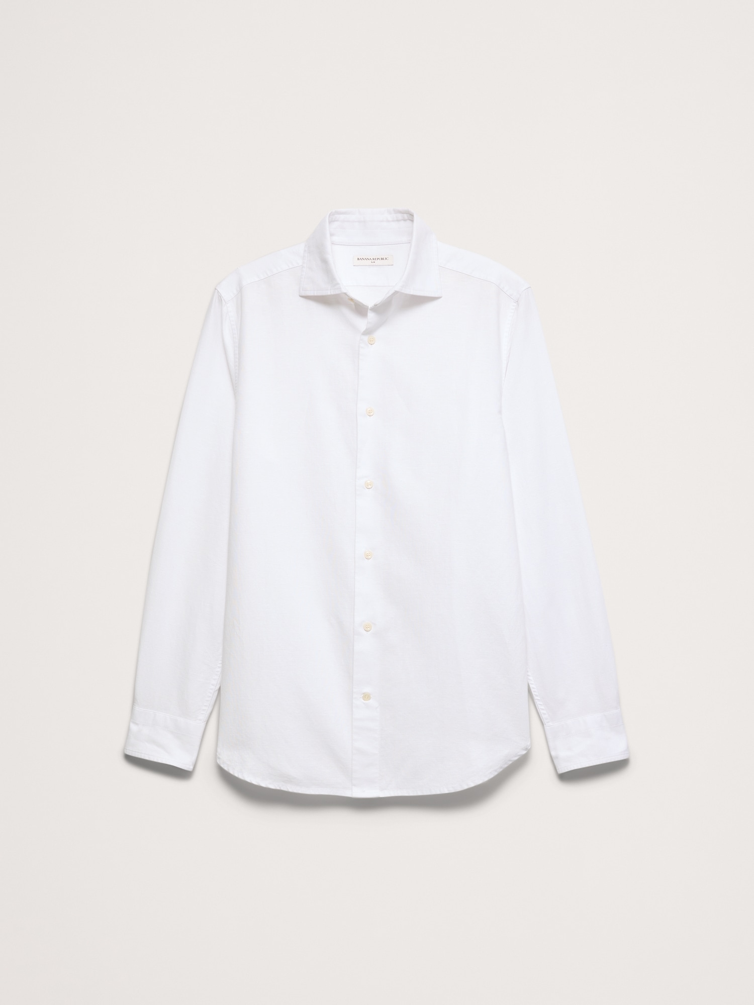 Image number 4 showing, Slim-Fit Linen-Cotton Dress Shirt