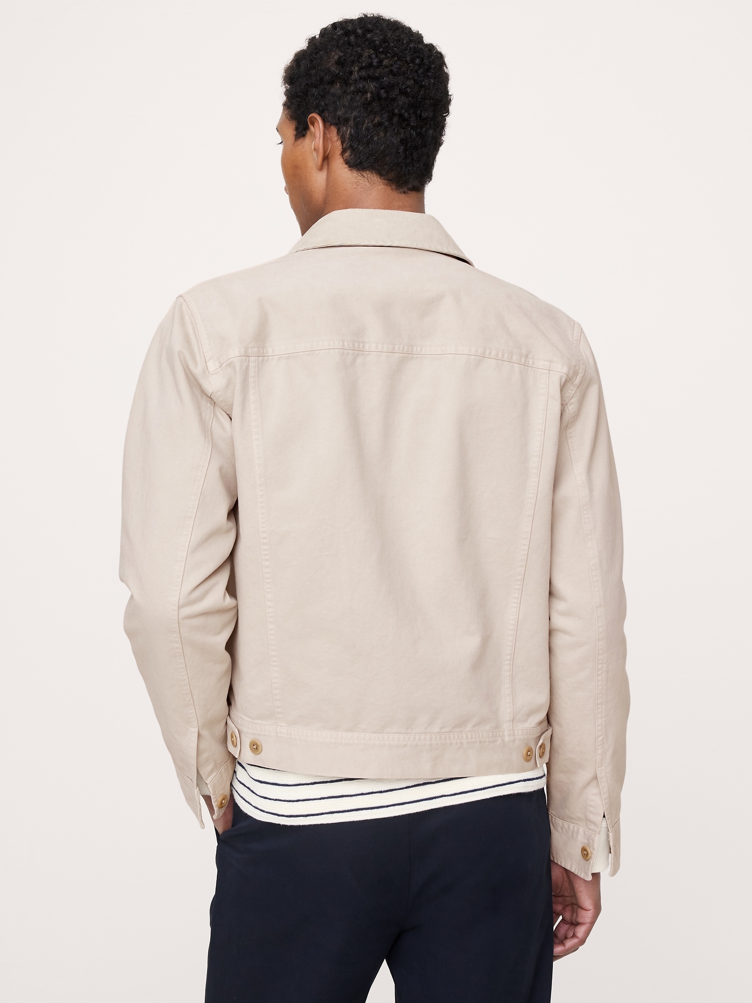 Image number 2 showing, Cotton Twill Mechanic's Jacket with Corduroy Collar