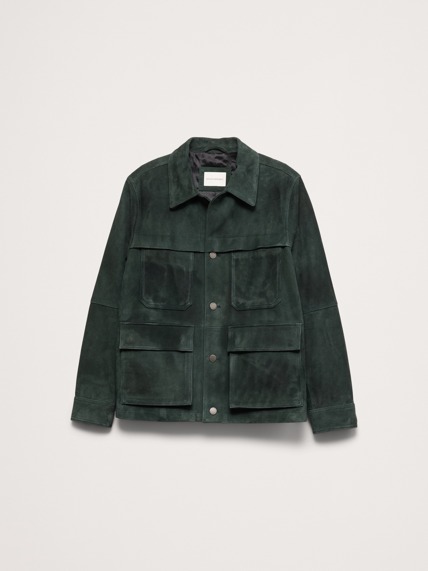 Мужская куртка Banana Republic Suede Field, цвет: Сосновый — фото 4
