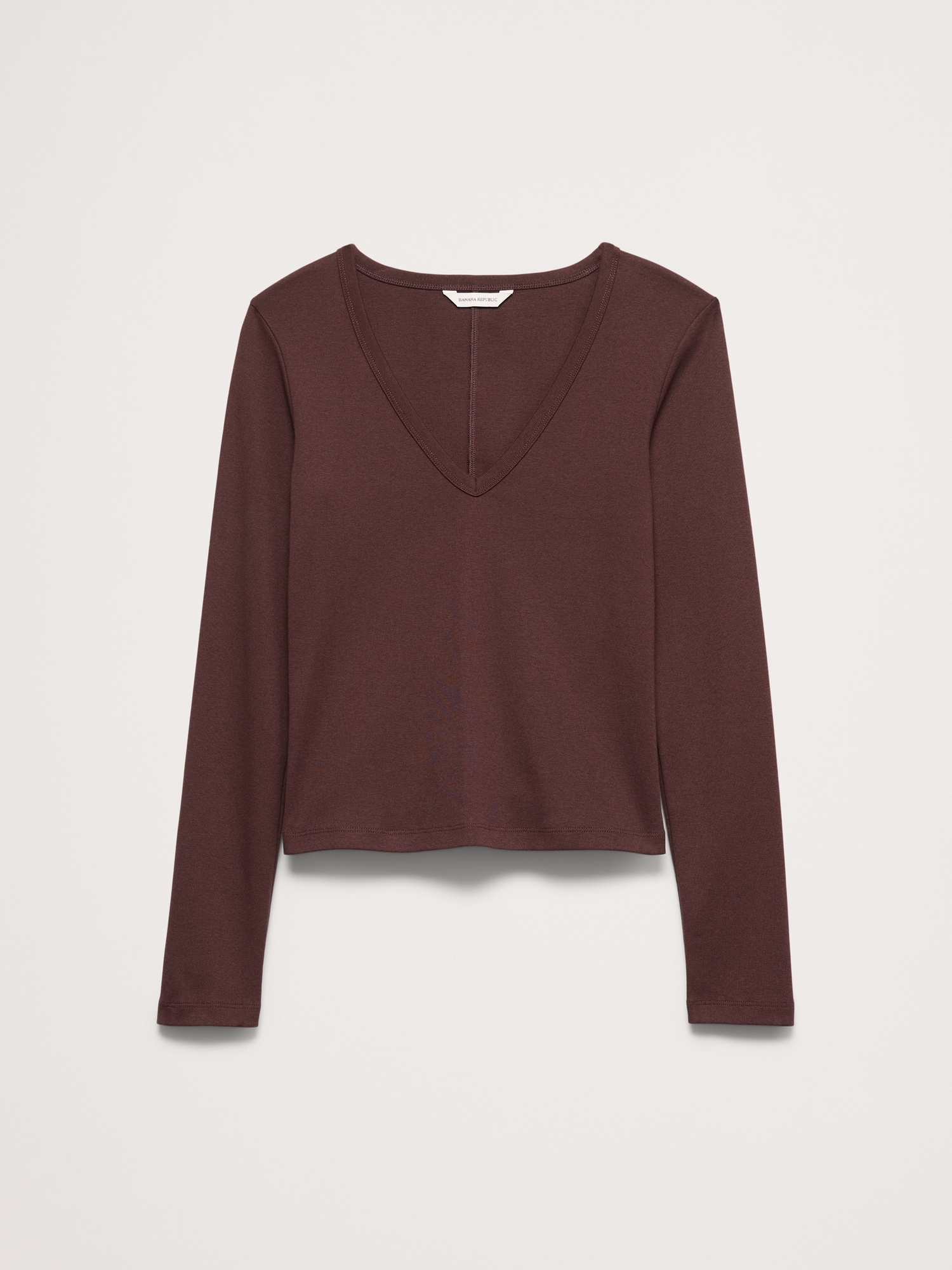 Image number 2 showing, Ultra-Fine Cotton V-Neck T-Shirt