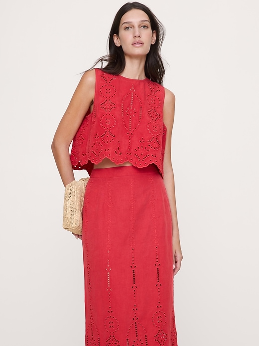 Tencel™-Linen Eyelet Tank