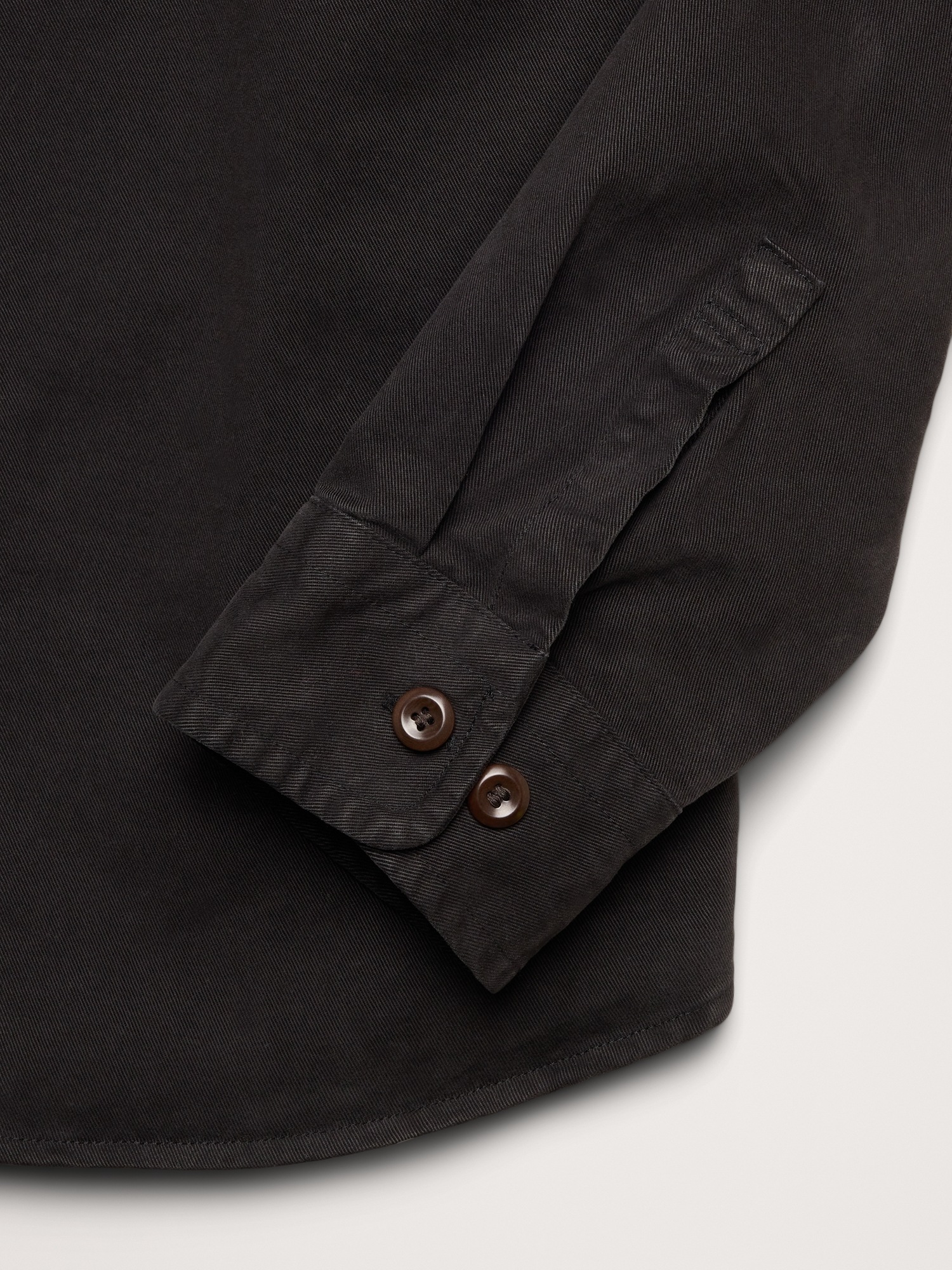 Мужская рубашка Banana Republic Cotton Twill Overshirt, цвет: Чёрный — фото 6