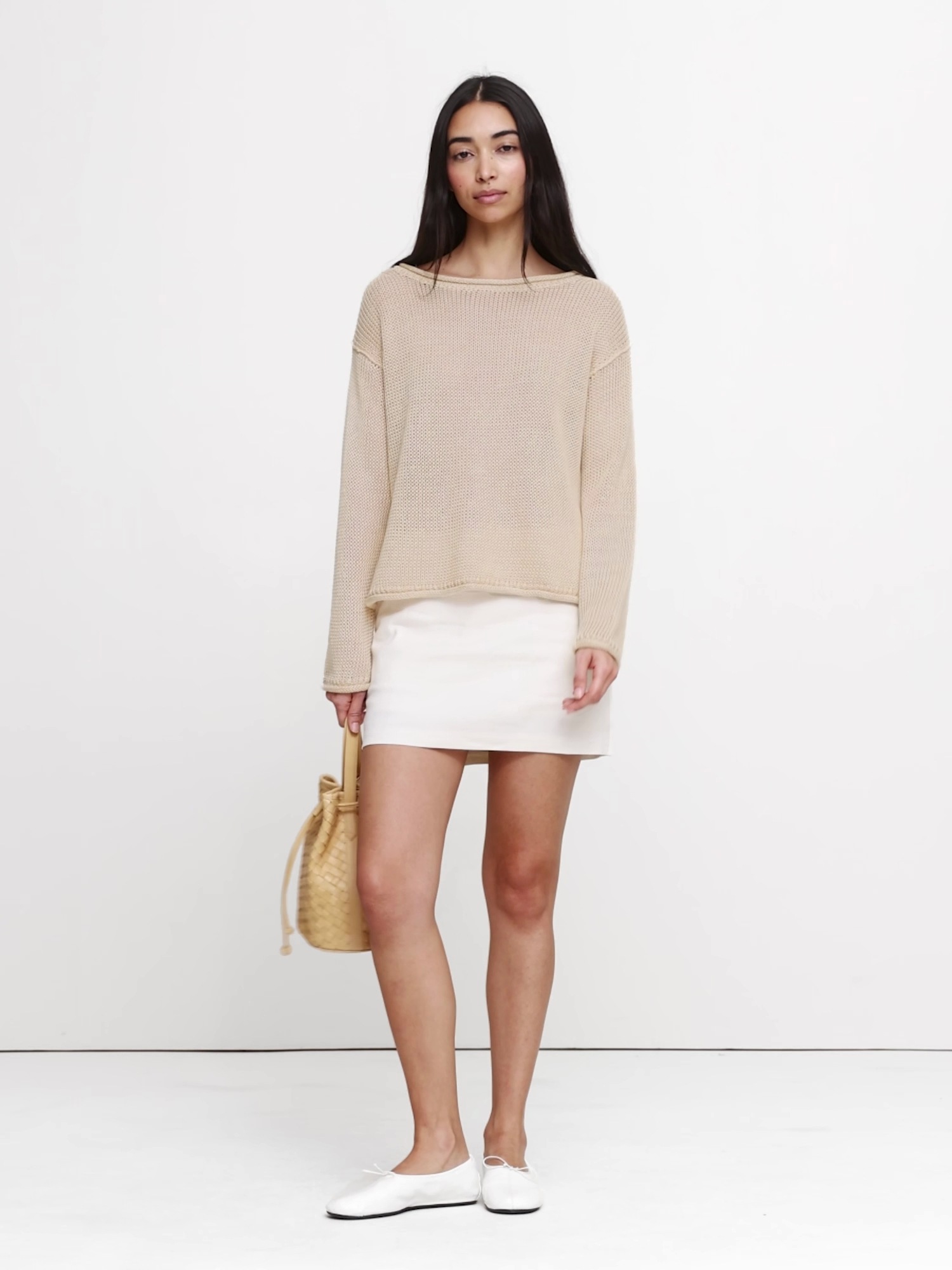 Женский свитер Banana Republic Heirloom Linen Boatneck, цвет: Сливочный жёлтый — фото 5