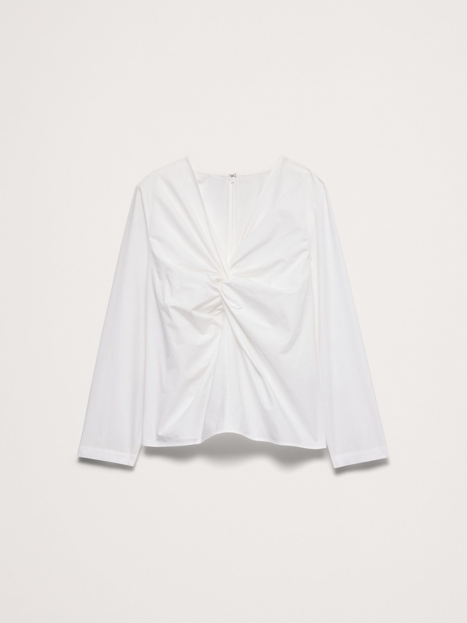 Image number 4 showing, Cotton Poplin Twist-Front Top