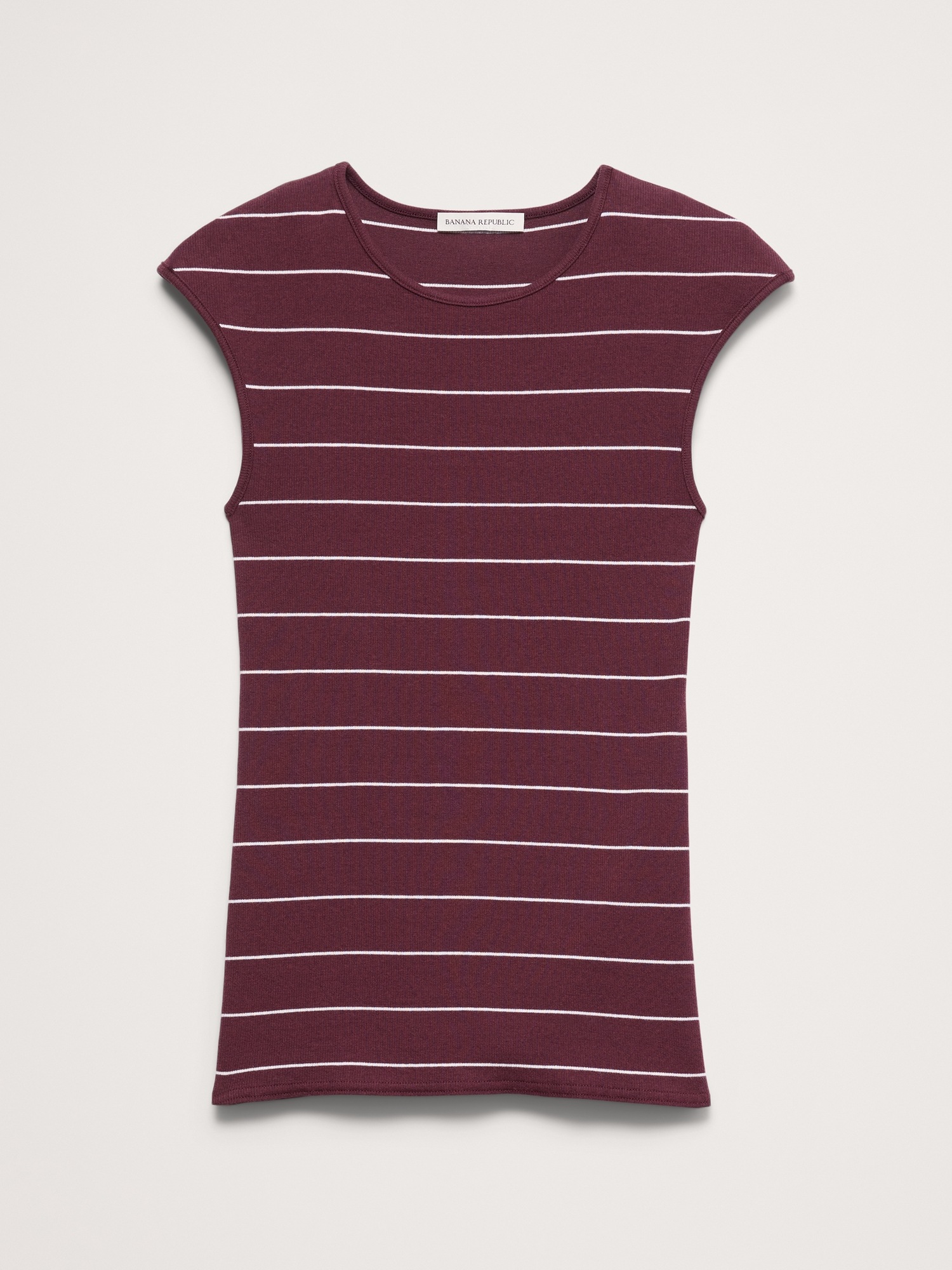 Image number 2 showing, Ribbed Cap-Sleeve T-Shirt