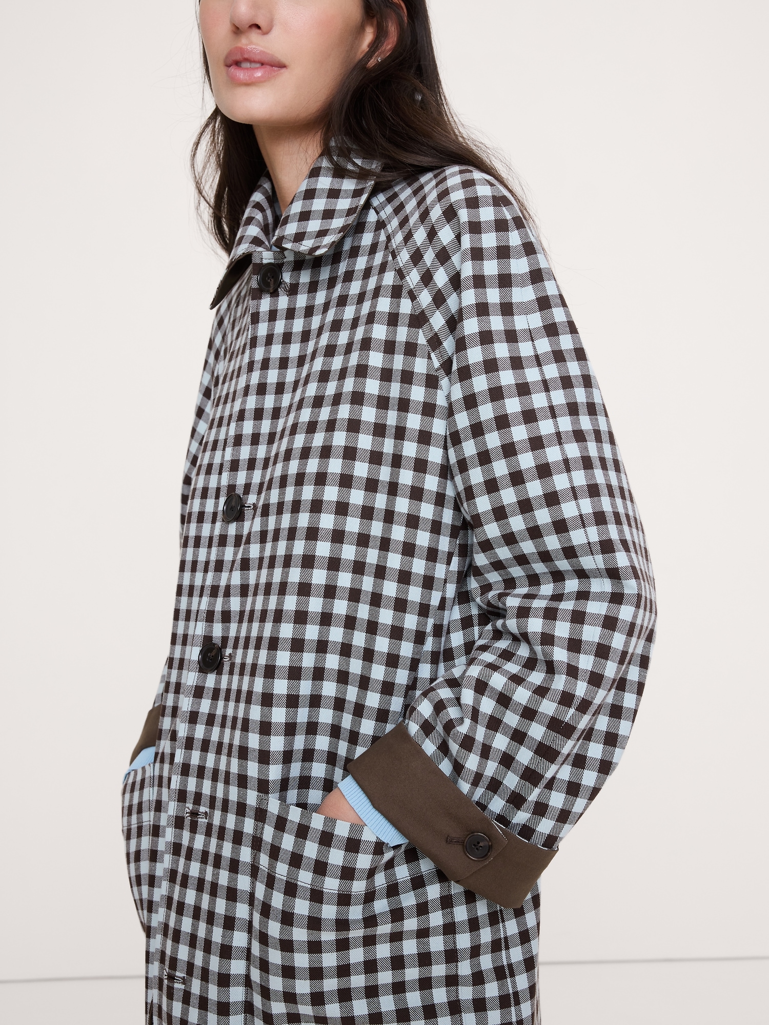 Image number 8 showing, Reversible Cotton Car Coat