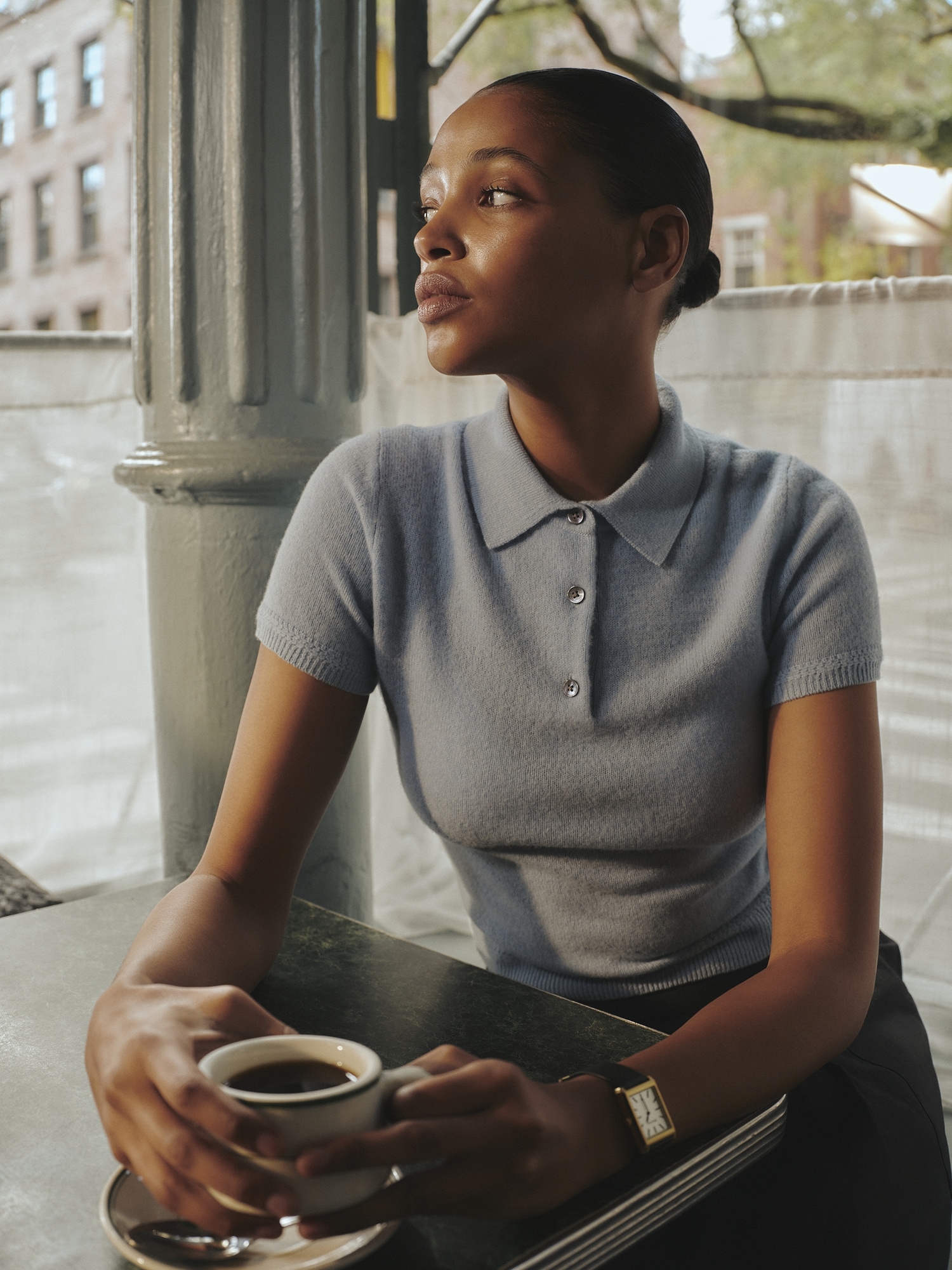 Image number 6 showing, Lightweight Cashmere Short-Sleeve Sweater Polo