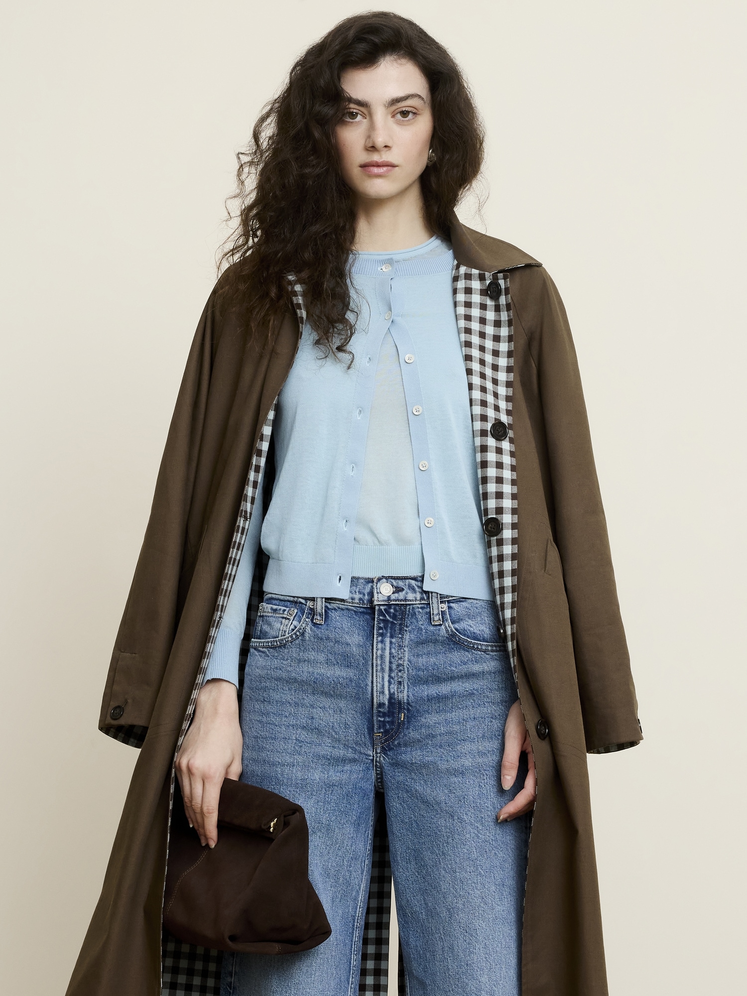 Image number 6 showing, Sheer Ultra-Fine Cotton Cardigan