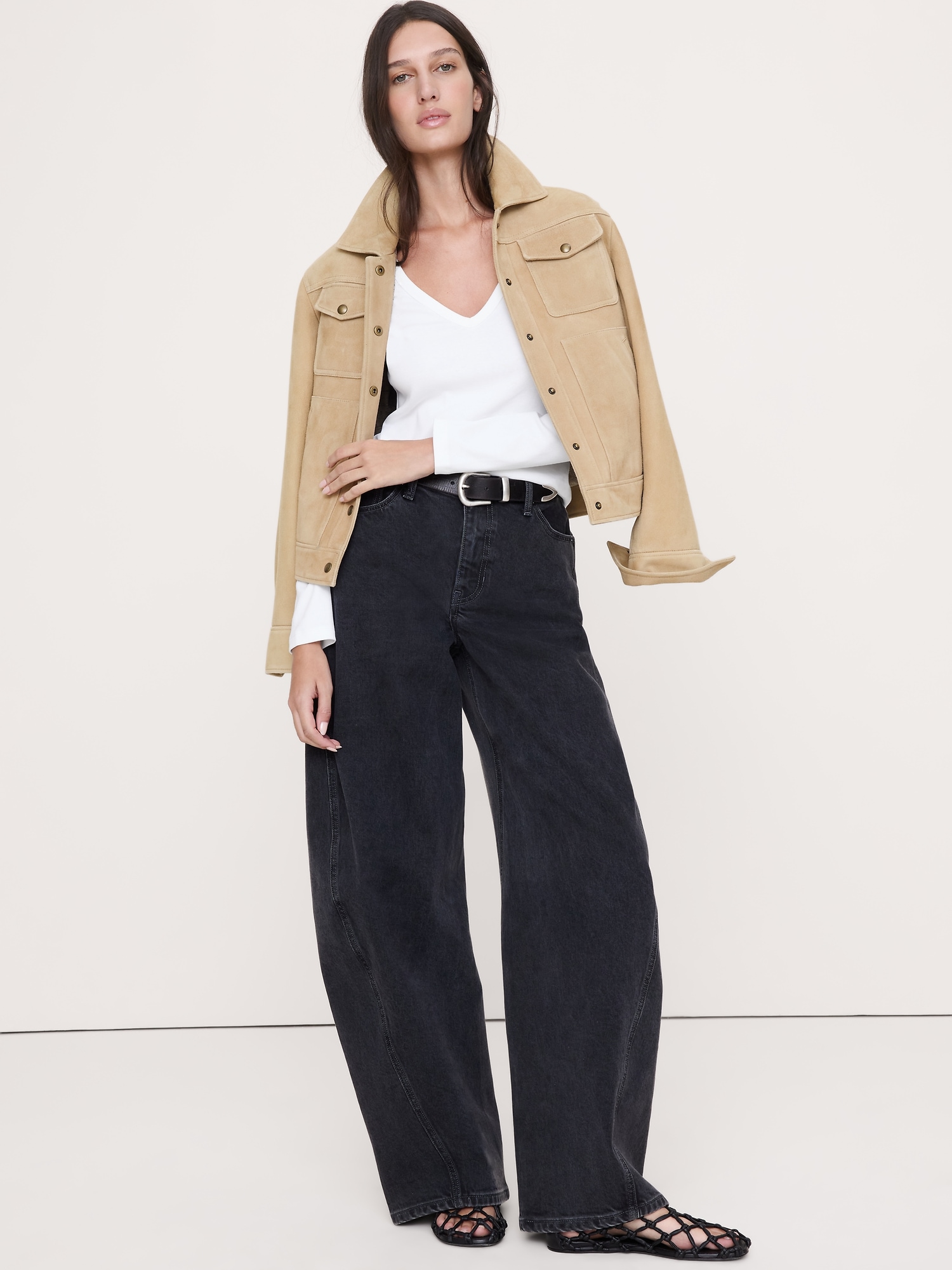 Image number 4 showing, Ultra-Fine Cotton V-Neck T-Shirt