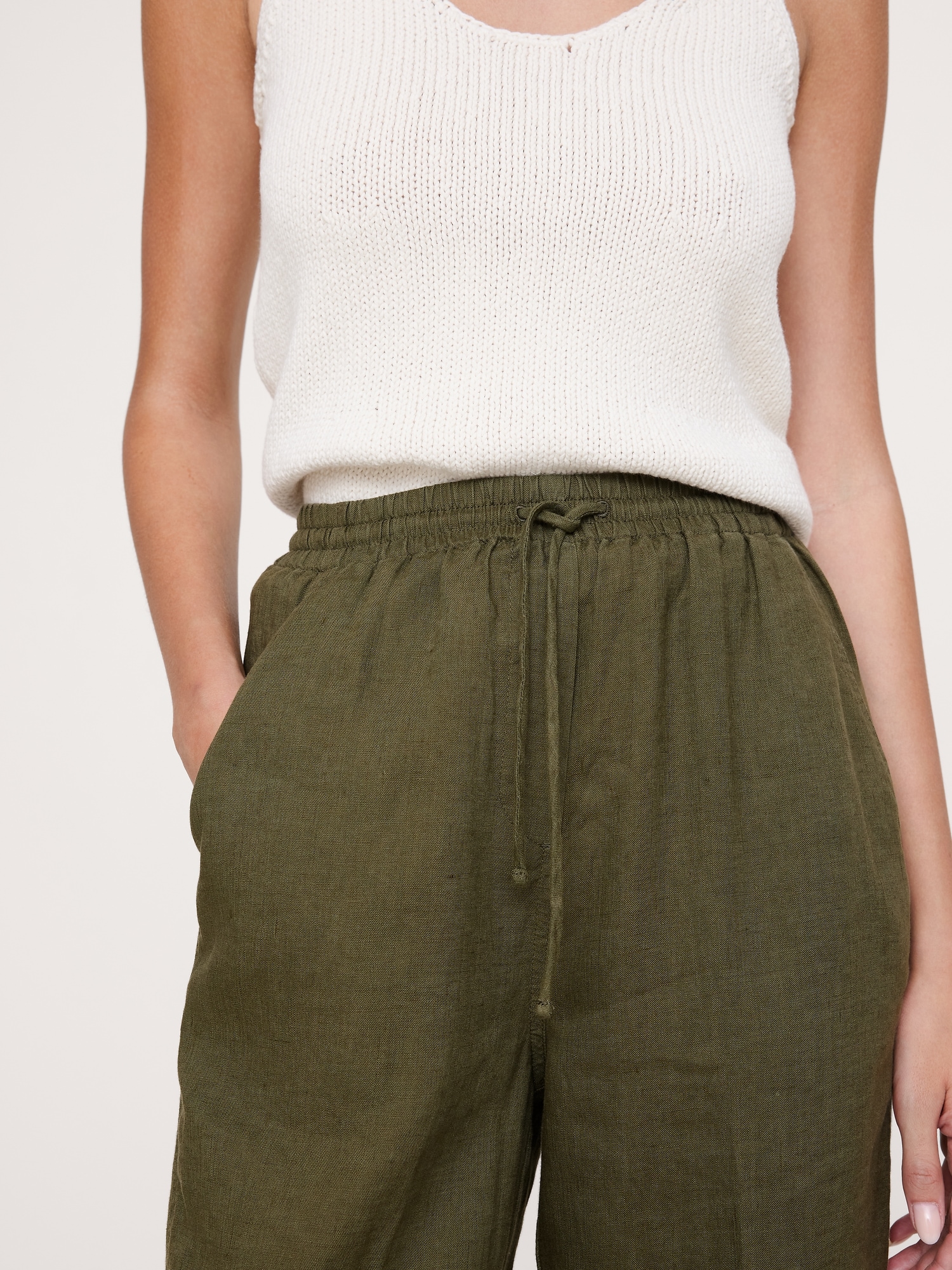 Image number 4 showing, The Getaway Straight-Leg Pull-On Pant in Linen