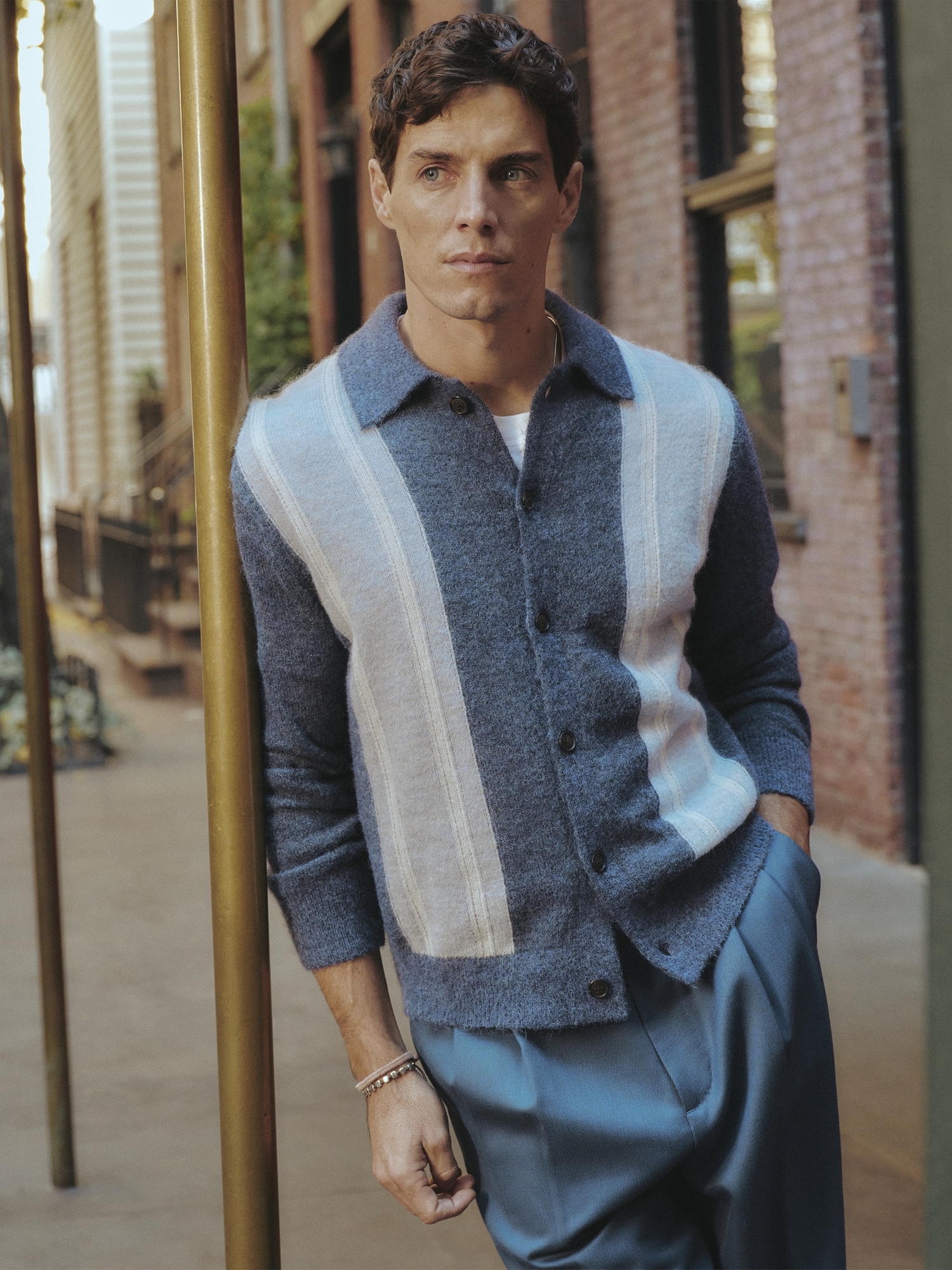 Image number 6 showing, Straight Pleated Twill Dress Pant