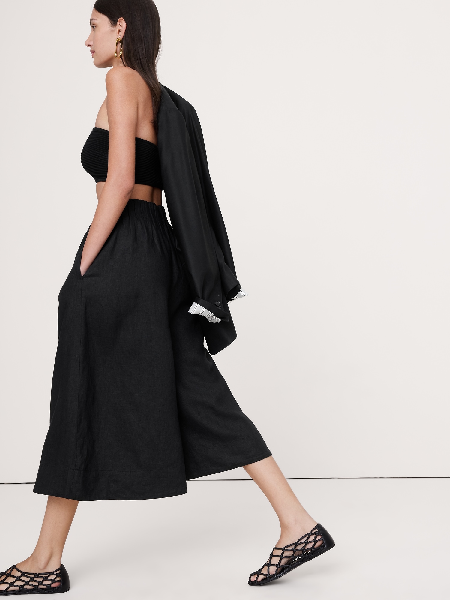 Image number 4 showing, Linen Culotte