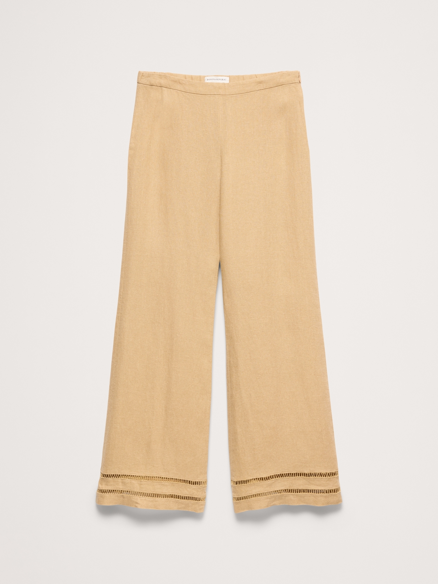 Image number 5 showing, Mid-Rise Kick-Flare Linen Ankle Pant