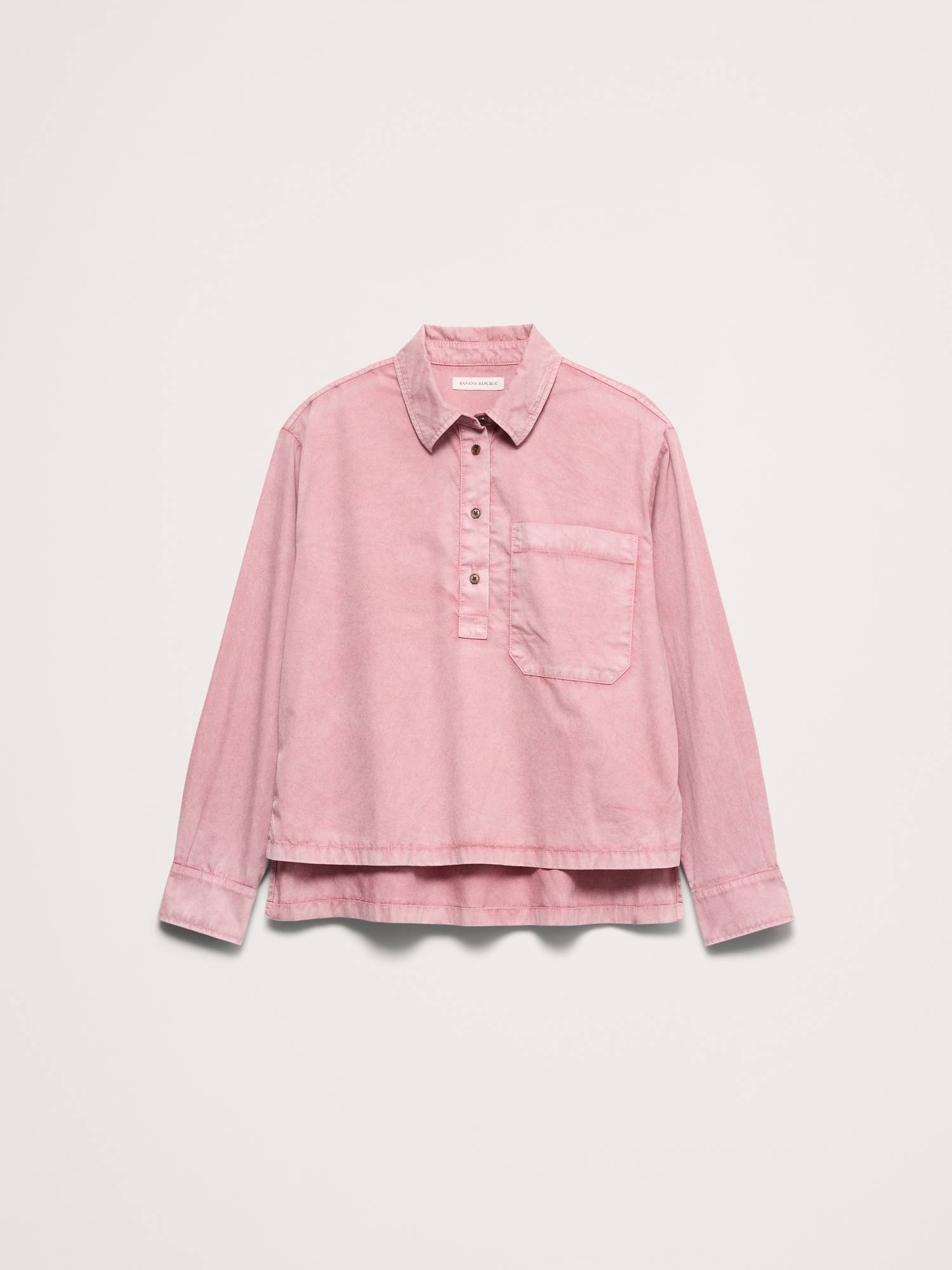 Image number 6 showing, Oversized Cotton Twill Popover Shirt