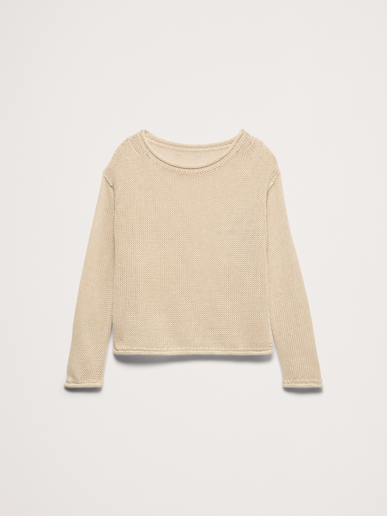 Женский свитер Banana Republic Heirloom Linen Boatneck, цвет: Сливочный жёлтый — фото 4