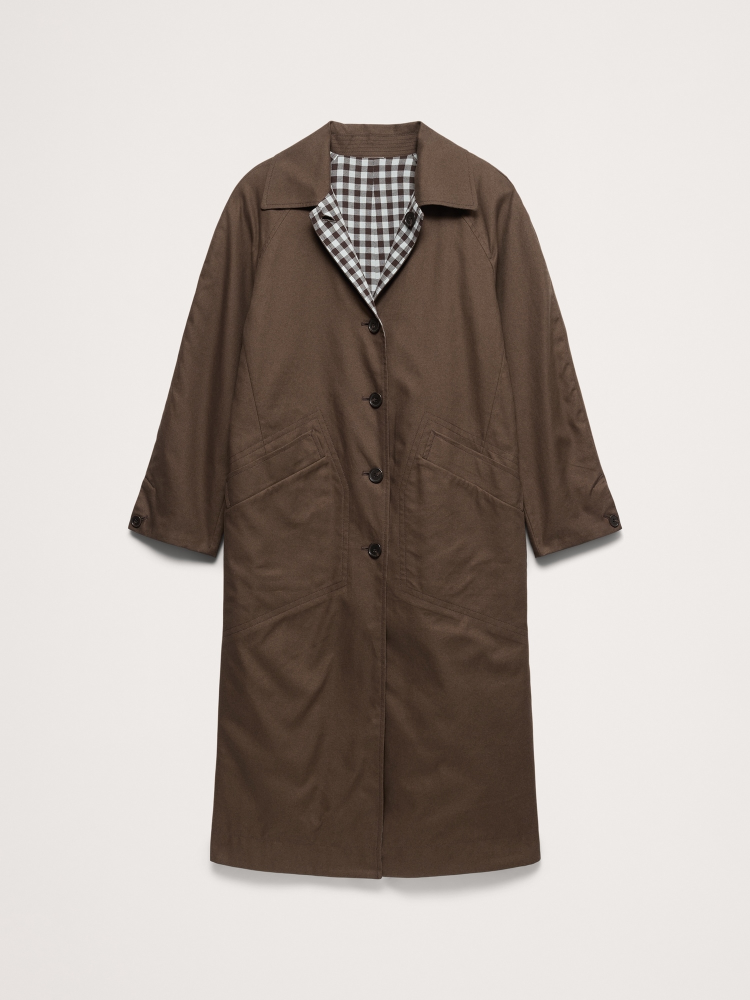 Image number 5 showing, Reversible Cotton Car Coat