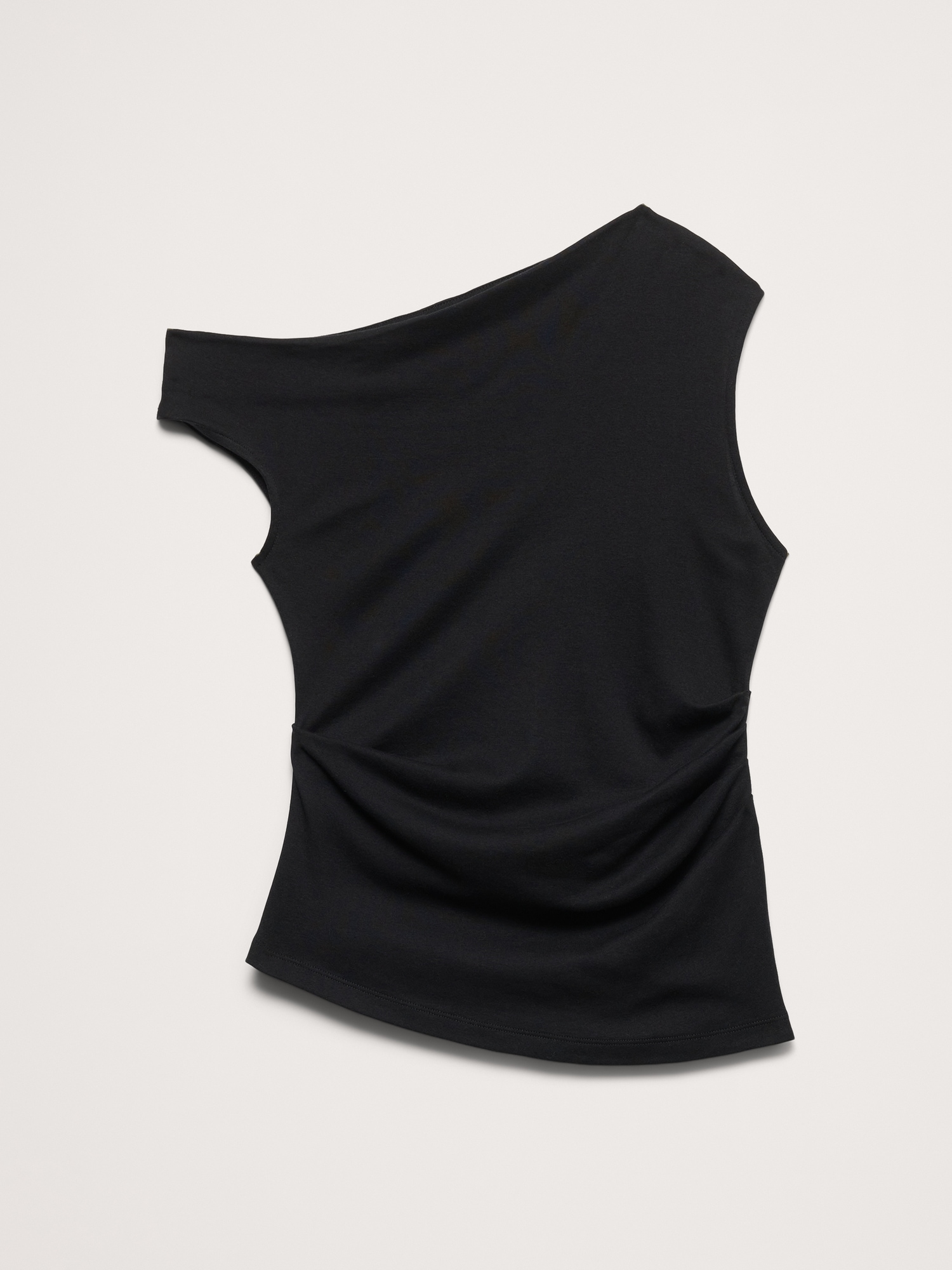 Image number 5 showing, Baby Rib Cotton Asymmetrical Tank
