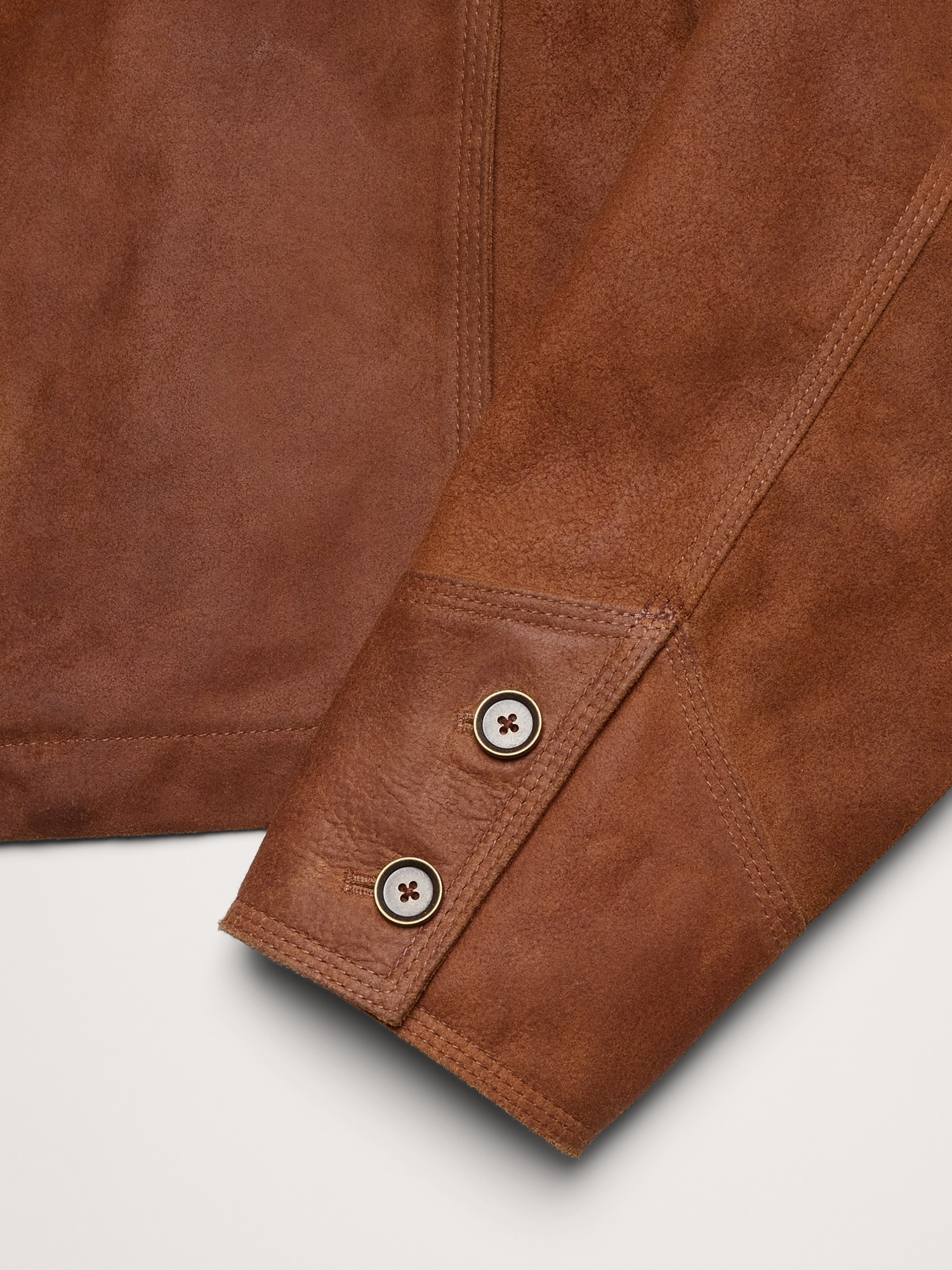 Женская куртка Banana Republic Textured Suede, цвет: Тёмный верблюжий — фото 5