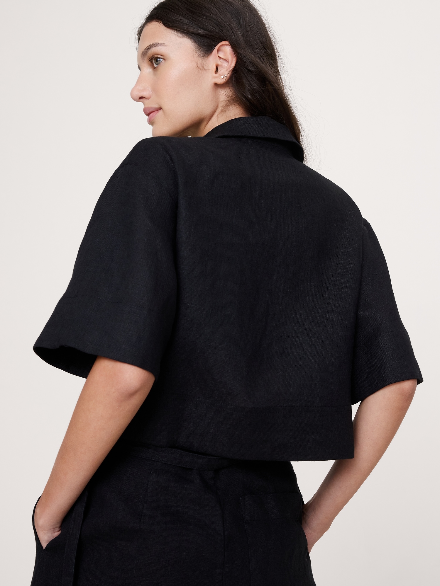 Image number 2 showing, Linen Tie-Front Shirt