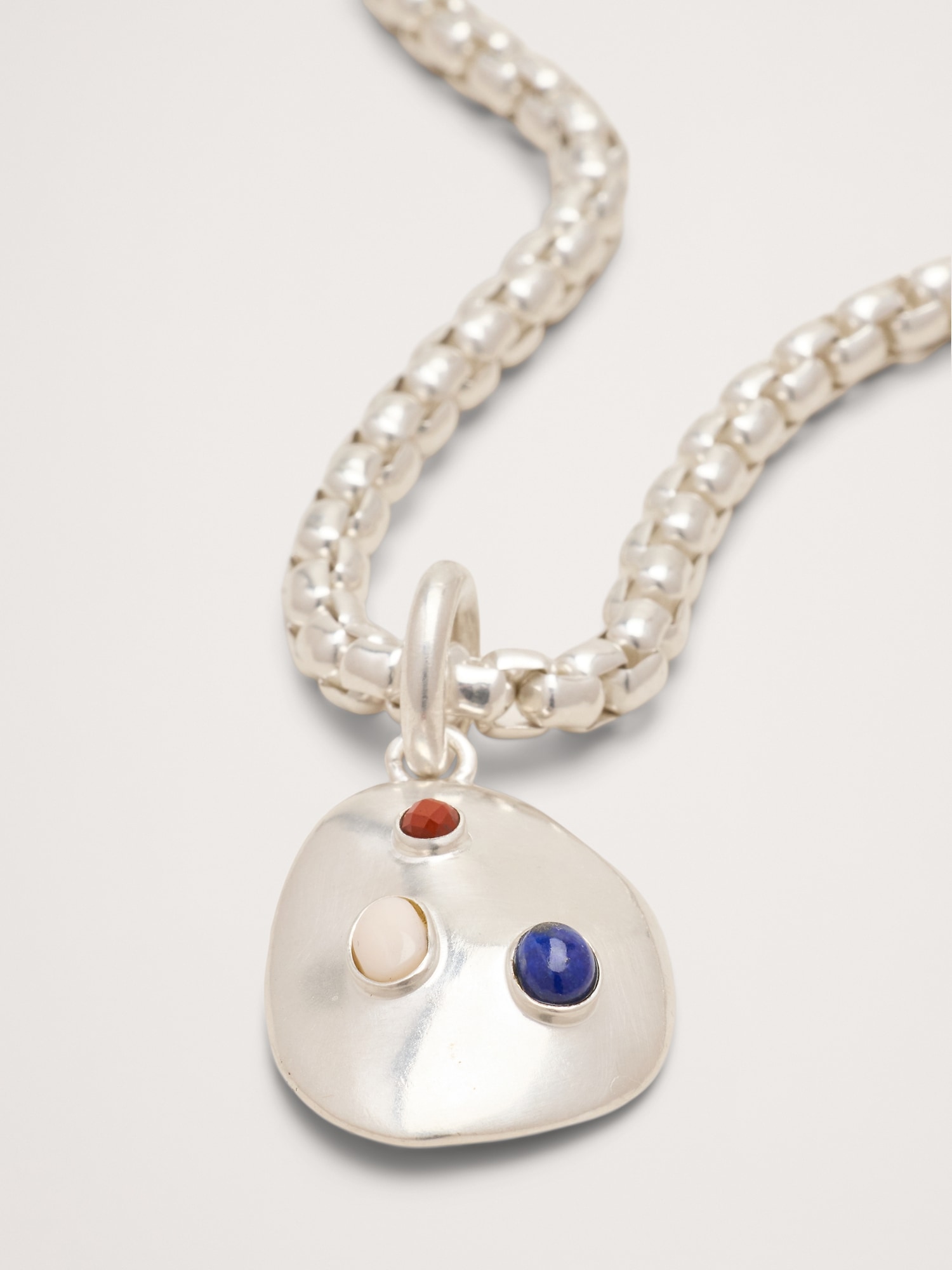 Image number 2 showing, Gem Studed Oval Pendant Necklace
