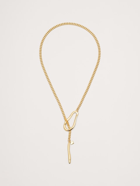 Abstract Oval Drop Necklace