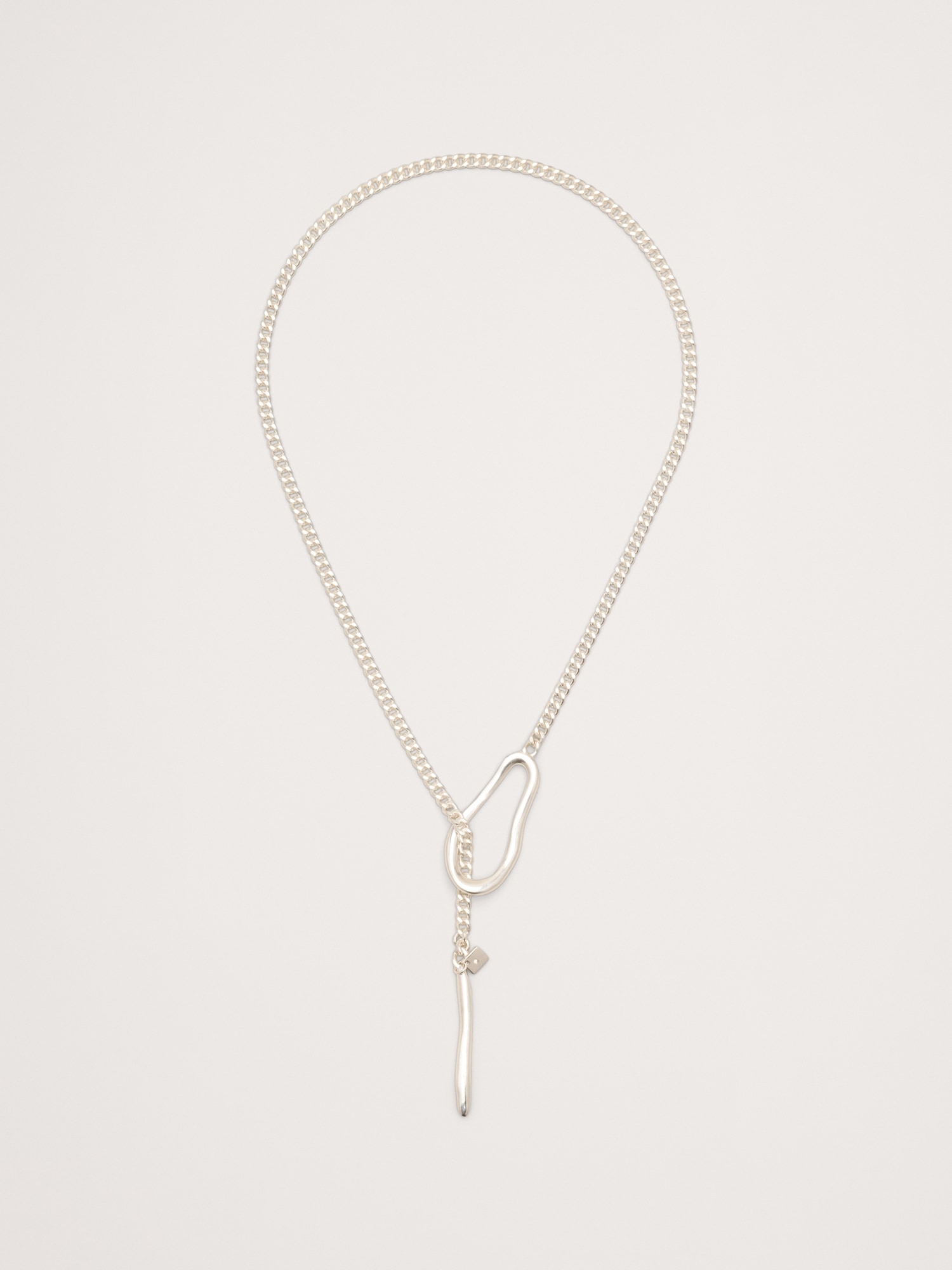 Abstract Oval Drop Necklace