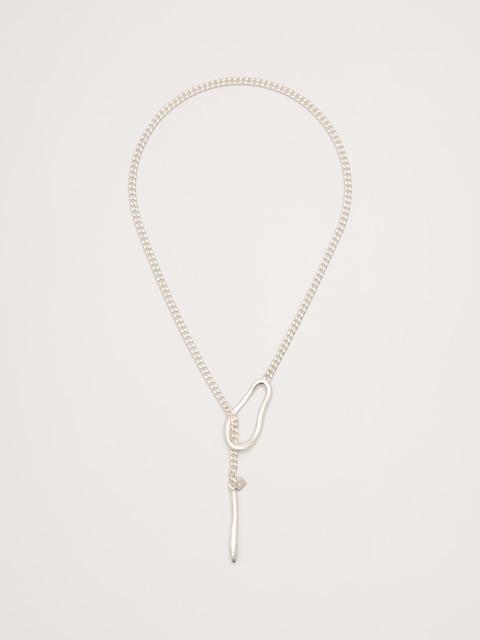 Abstract Oval Drop Necklace
