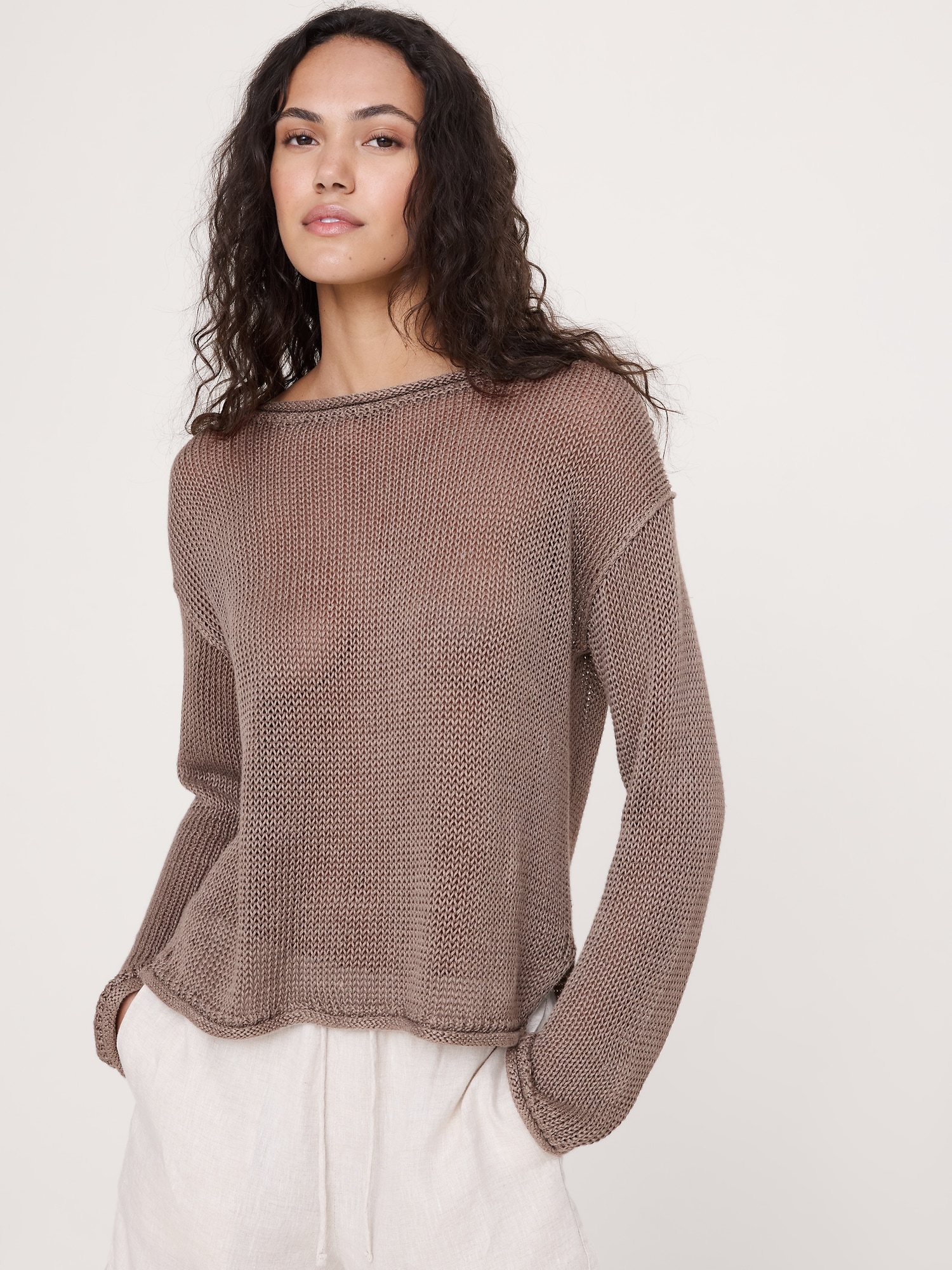 Heirloom Linen Boatneck Sweater