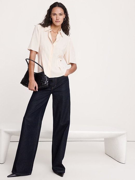 Georgette Tie-Back Blouse | Banana Republic