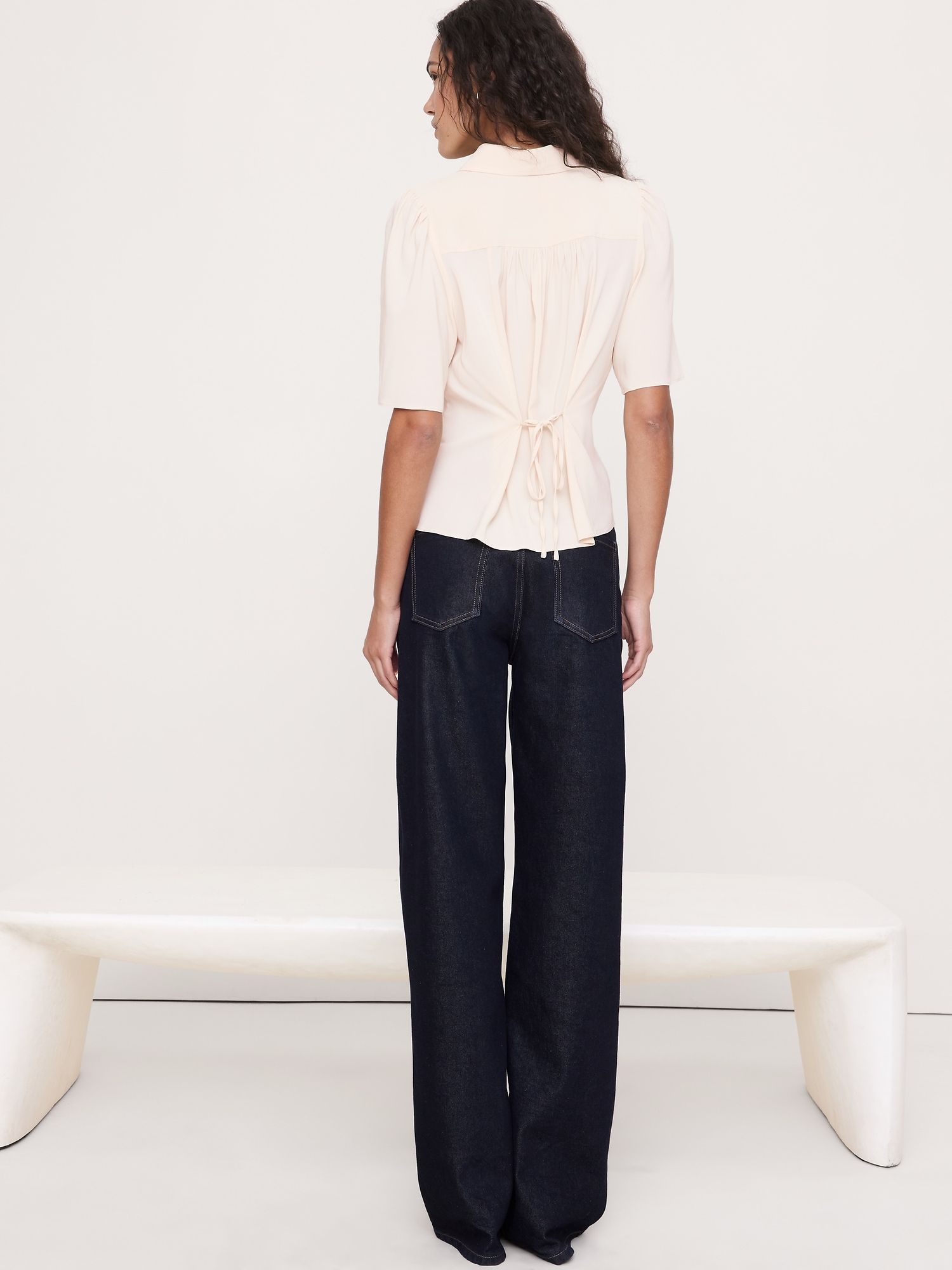 Image number 2 showing, Georgette Tie-Back Blouse