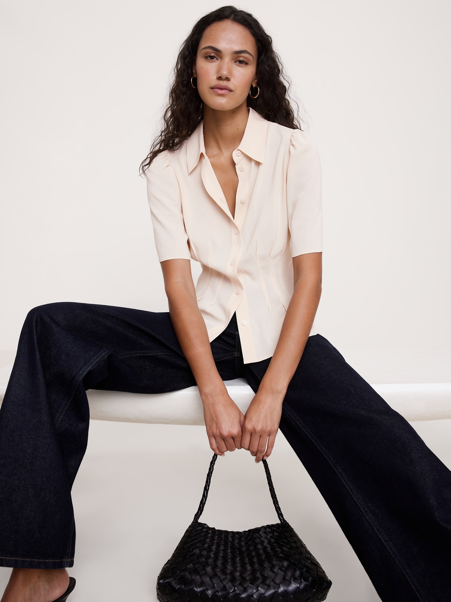 Image number 3 showing, Georgette Tie-Back Blouse