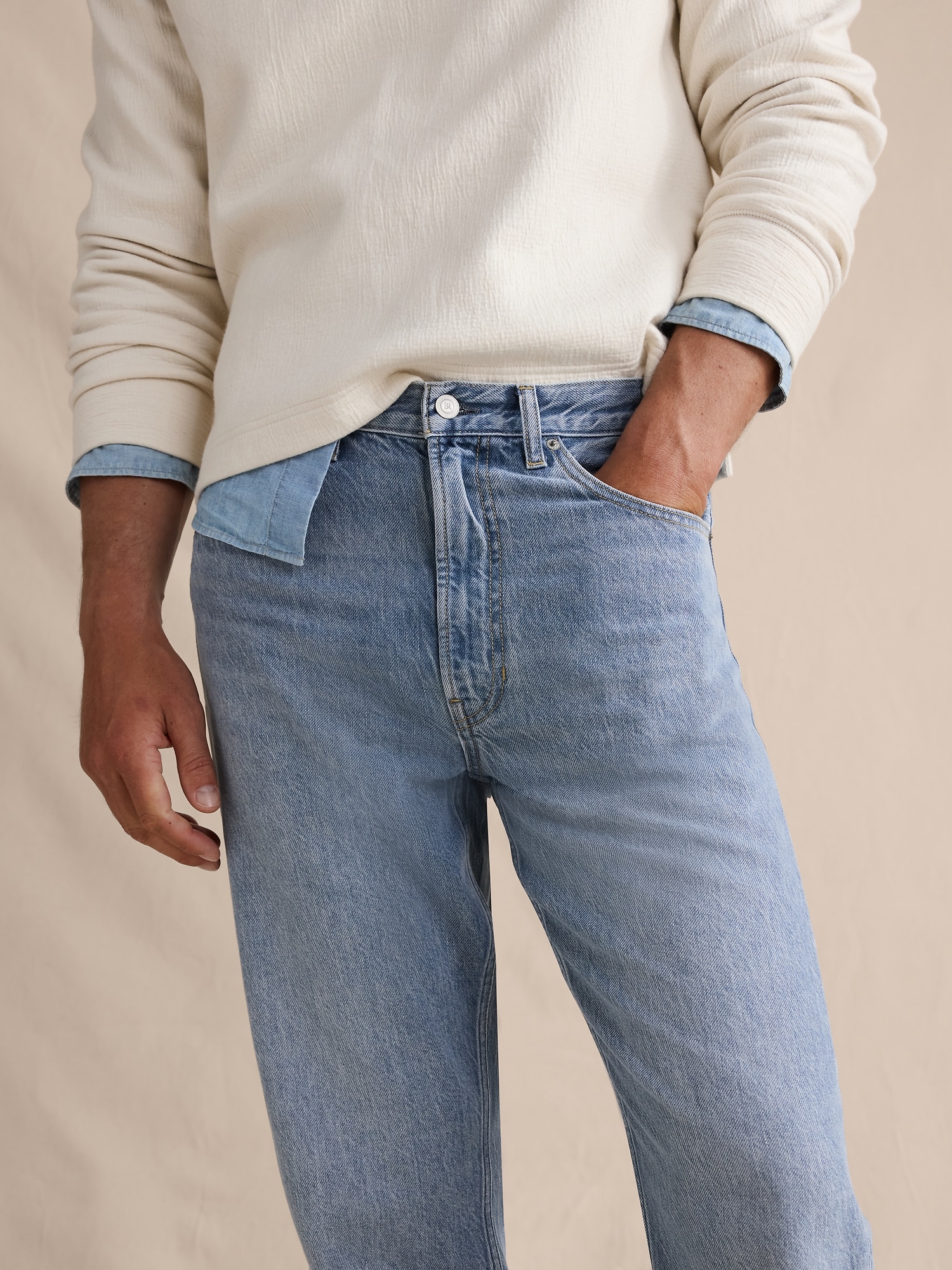 Image number 3 showing, Relaxed-Straight Lightweight Jean