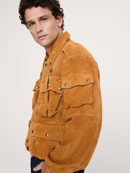 Suede Multi-Pocket Jacket | Banana Republic
