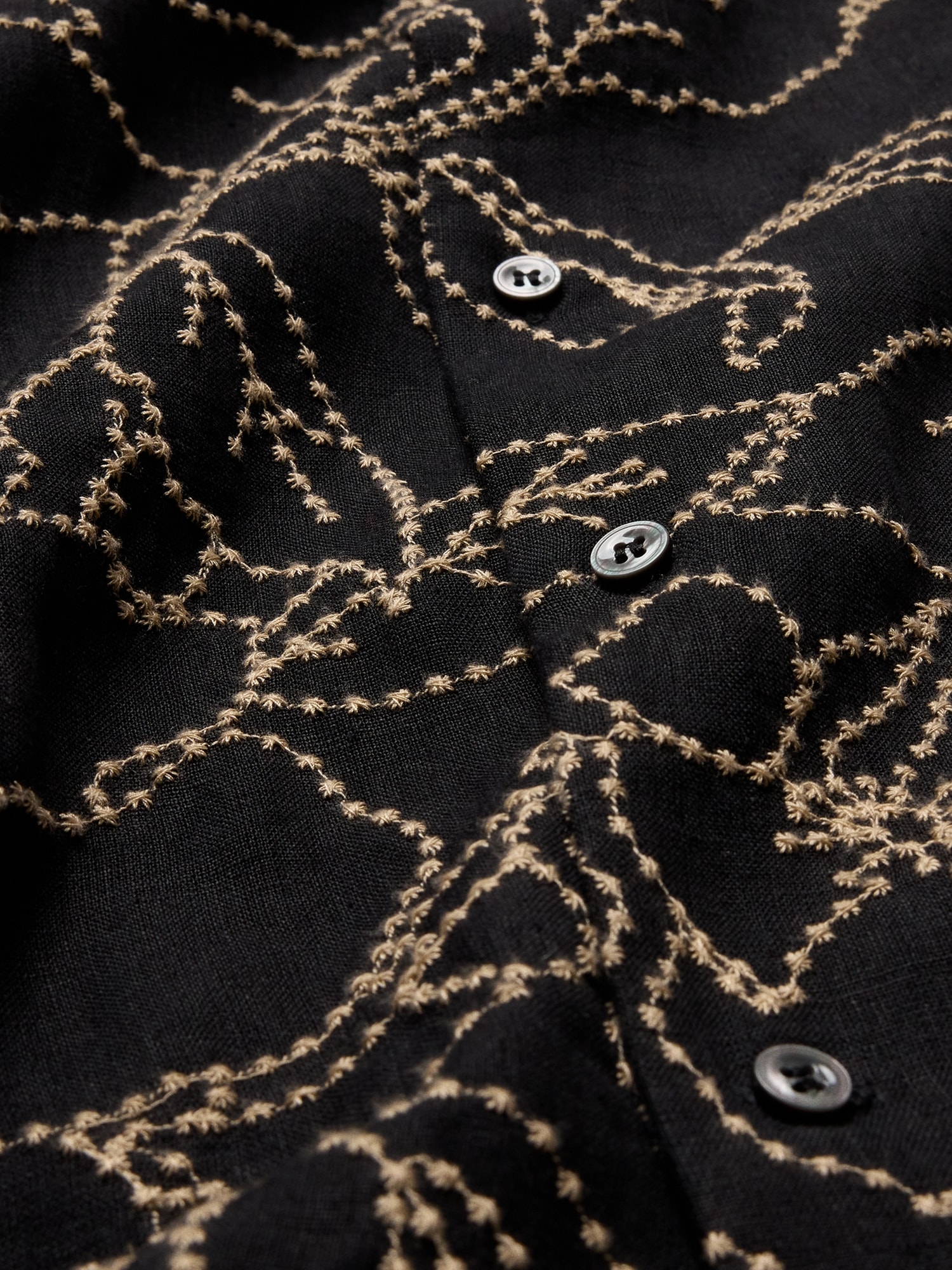 Image number 5 showing, Standard-Fit Embroidered Linen Resort Shirt