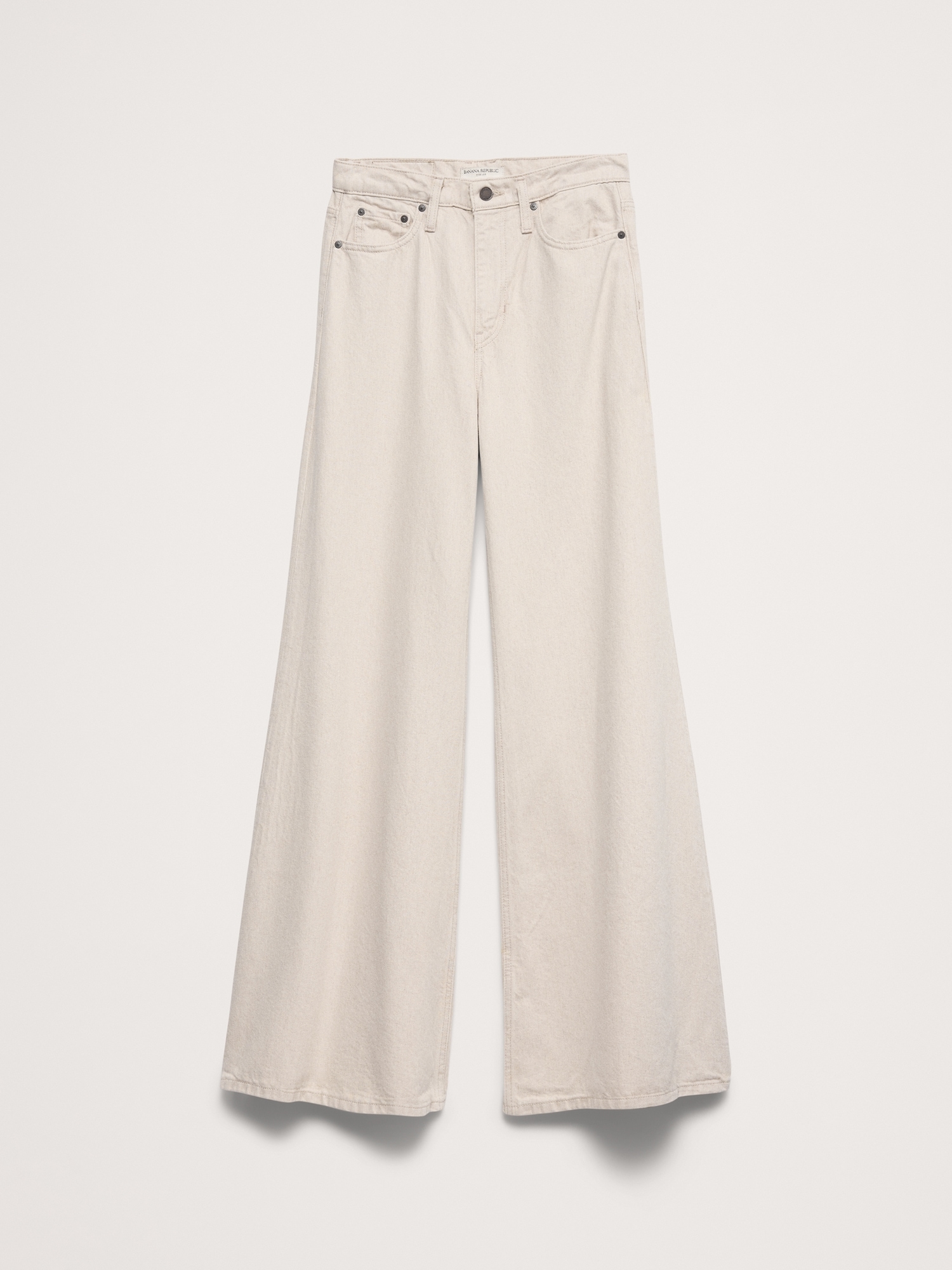 Image number 5 showing, High-Rise Wide-Leg Lightweight Palazzo Jean