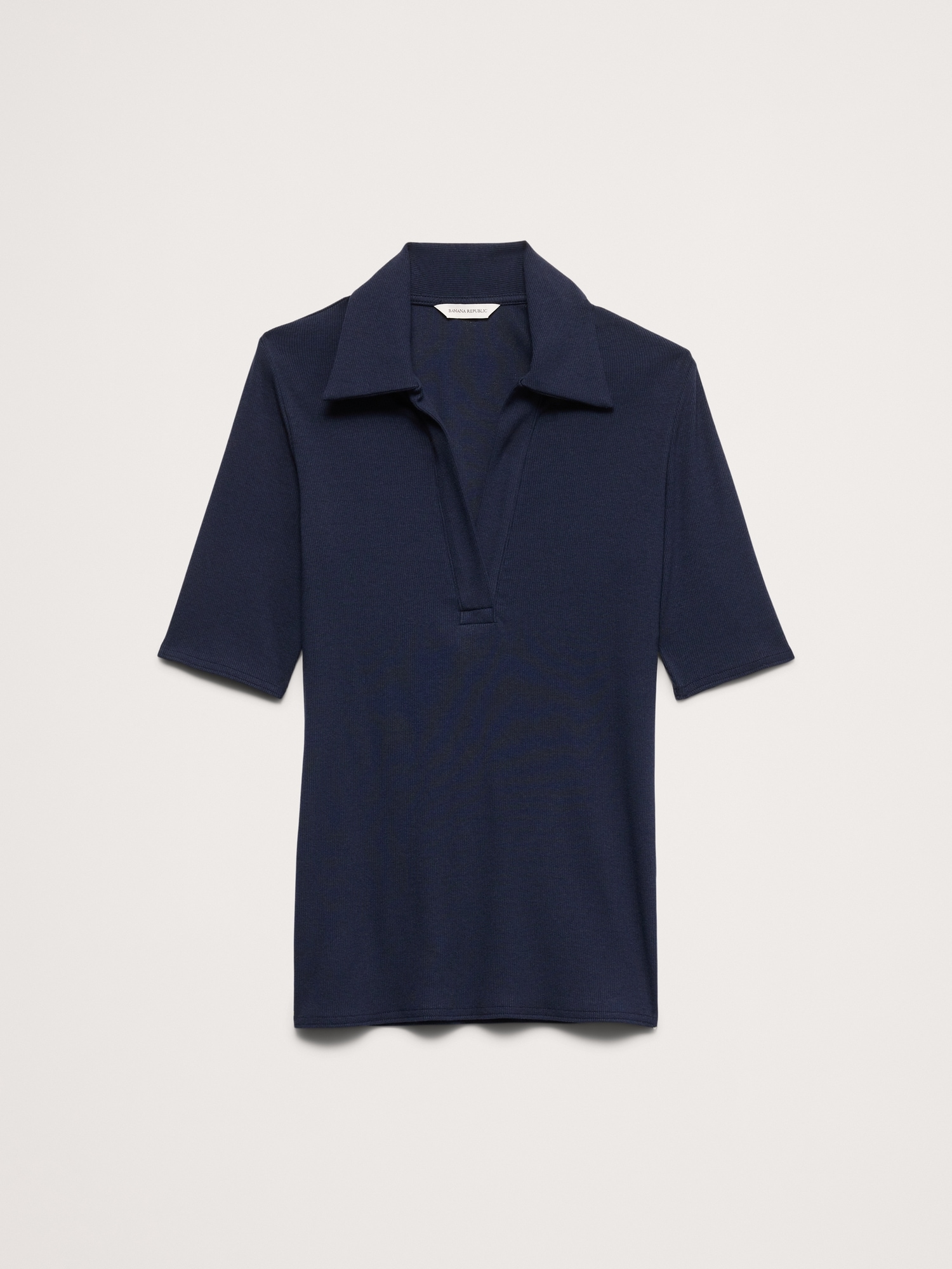 Image number 2 showing, Ribbed Elbow-Sleeve Polo