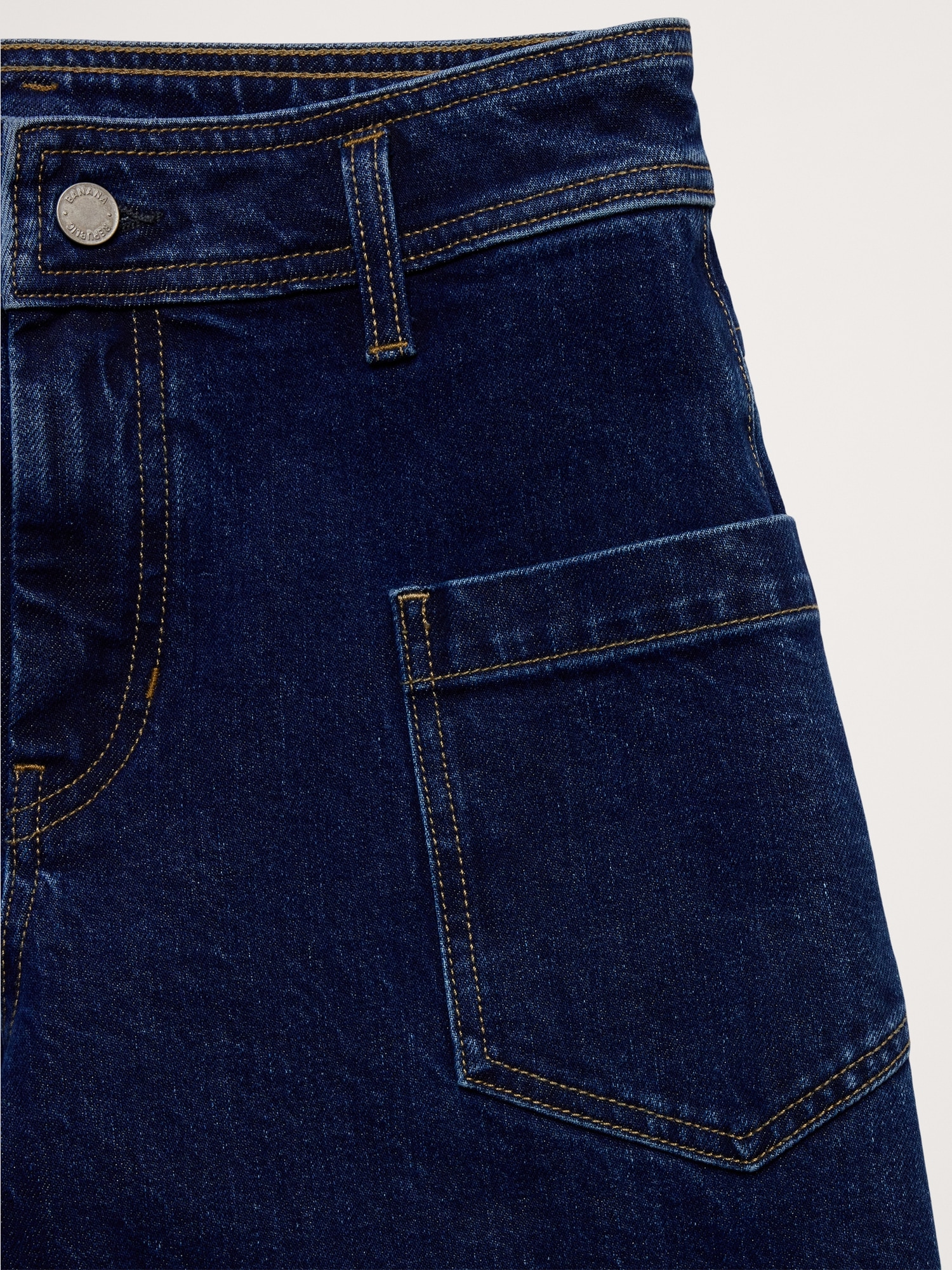 Image number 5 showing, Mid-Rise Wide-Leg Marbled Jean with Raw Hem