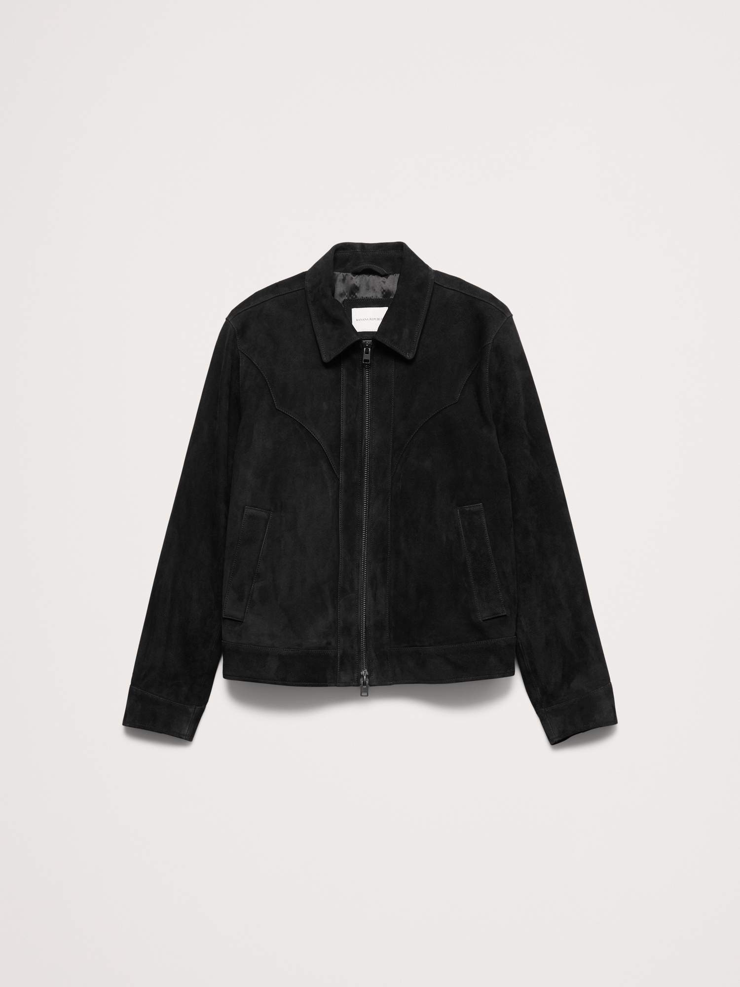 Мужская куртка Banana Republic Suede Western, цвет: Чёрный — фото 4