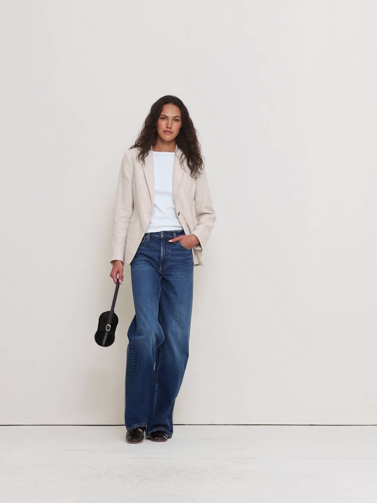 Slim Linen Blazer - thumbnail 4