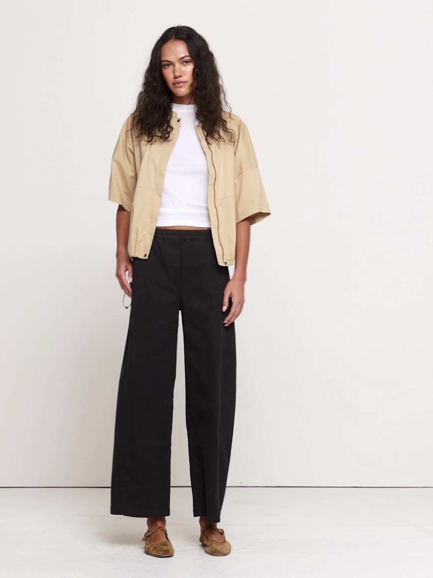 Mid-Rise Relaxed Painter Pull-On Pant | Banana Republic