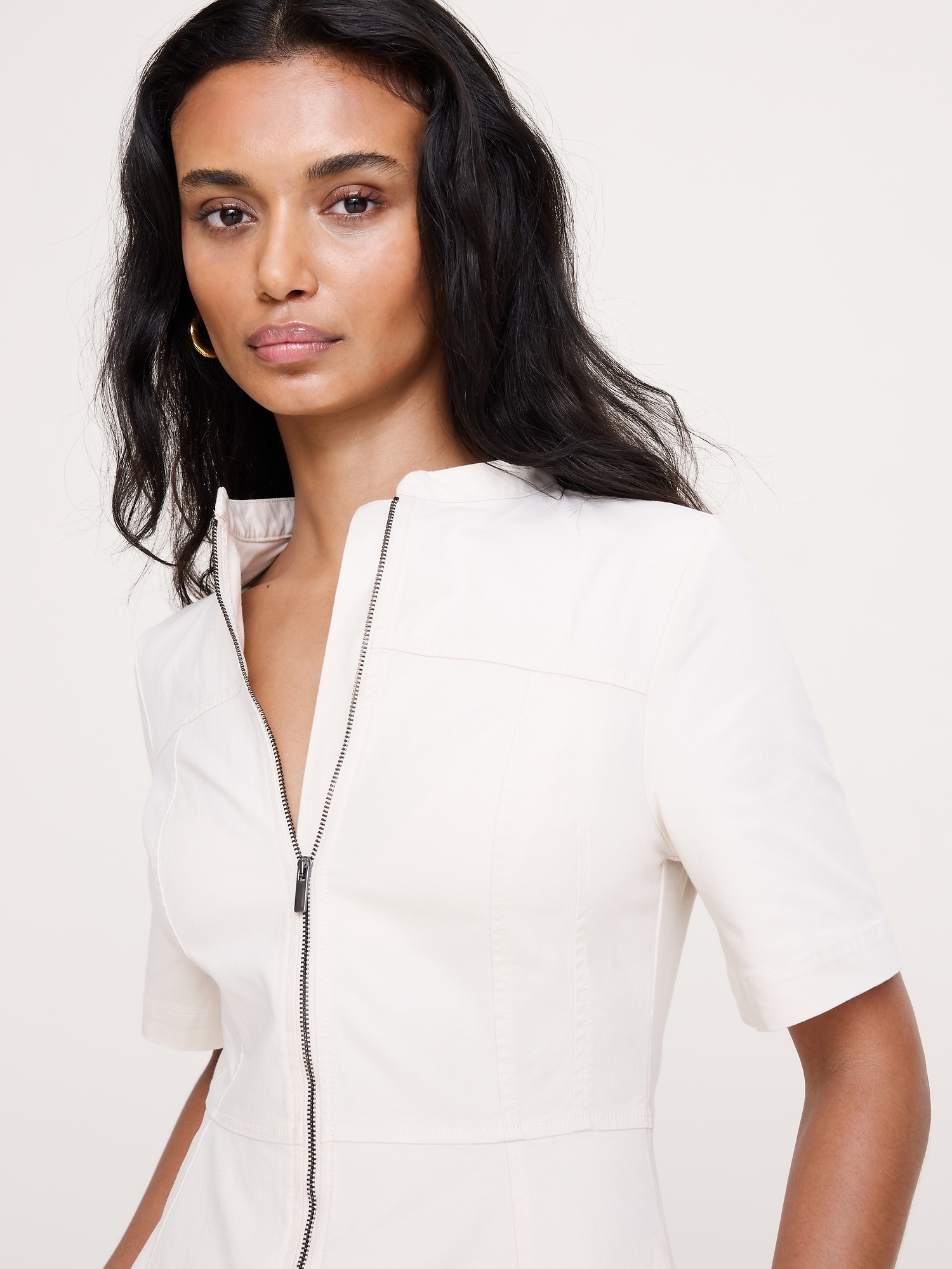 Image number 5 showing, Cotton Canvas Zip-Front Maxi Dress