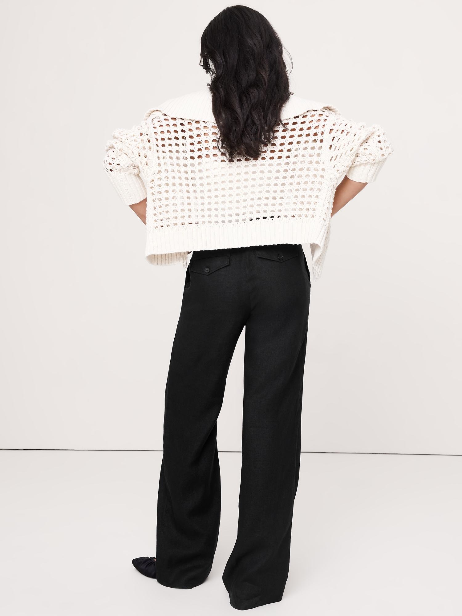 Image number 3 showing, The Everyday Wide-Leg Pant in Linen