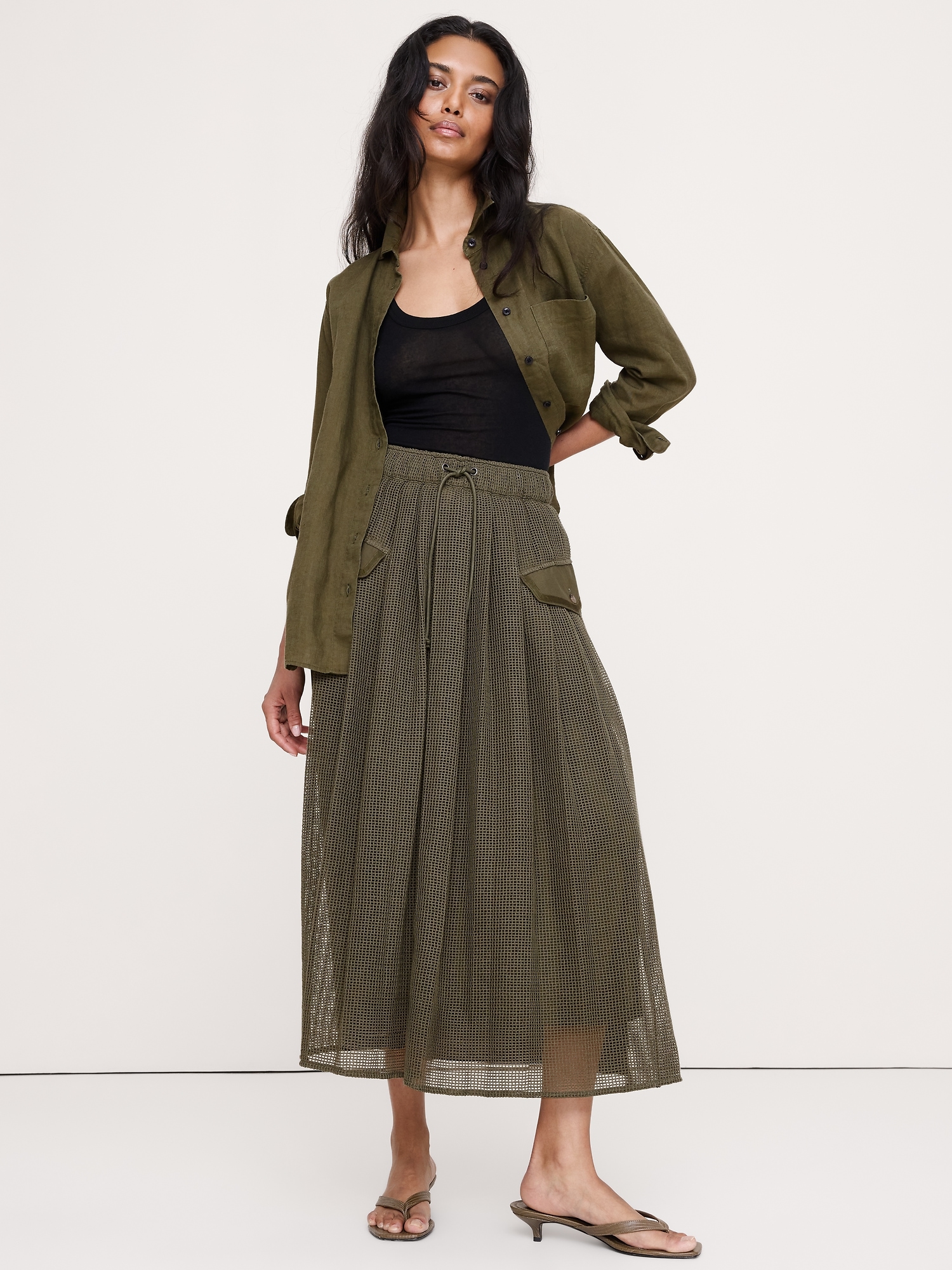 Mixed Media Utility Skirt from Banana Republic - $190