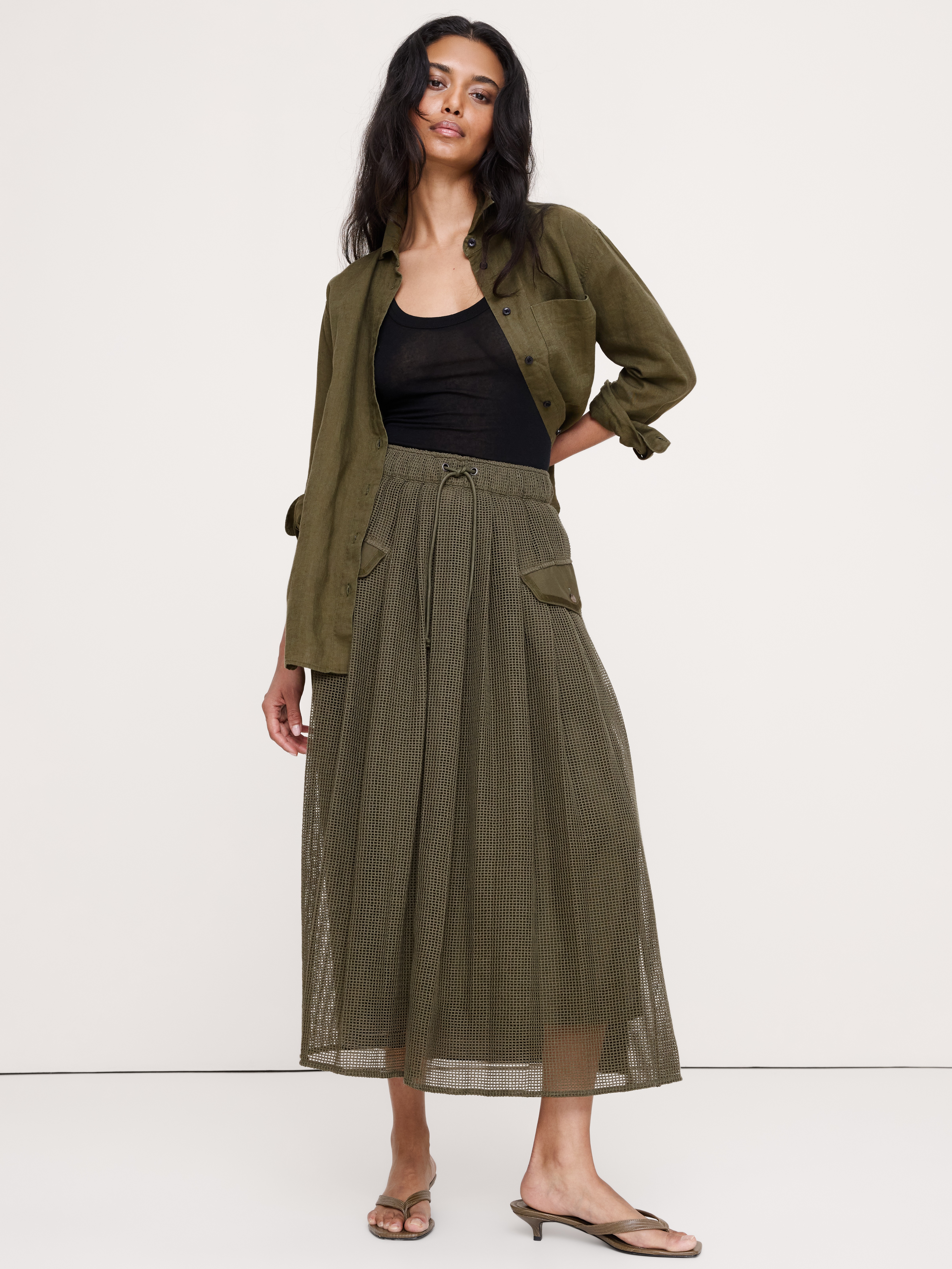 Mixed Media Utility Skirt