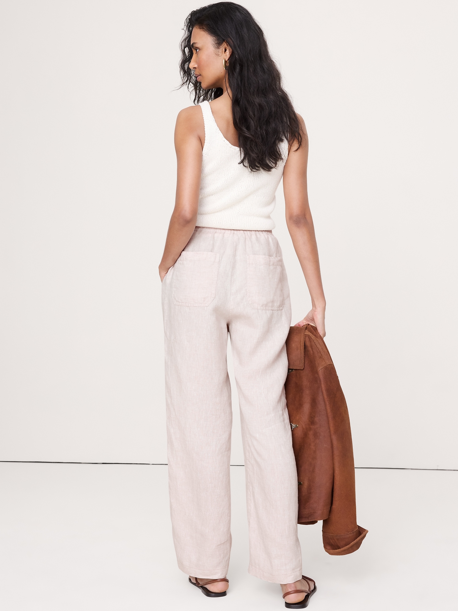 Image number 6 showing, The Getaway Straight-Leg Pull-On Pant in Linen