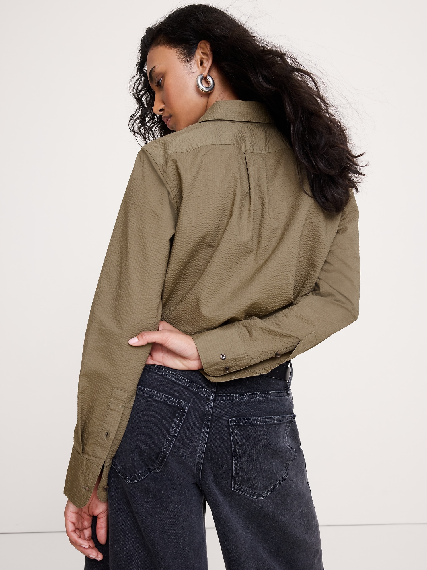 Image number 3 showing, The Everyday Shirt in Cotton Seersucker