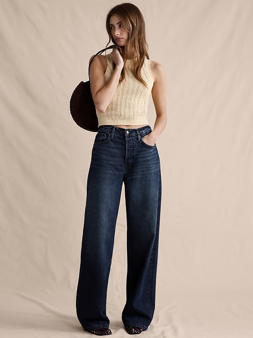 Mid-Rise Baggy-Straight Lightweight Jean